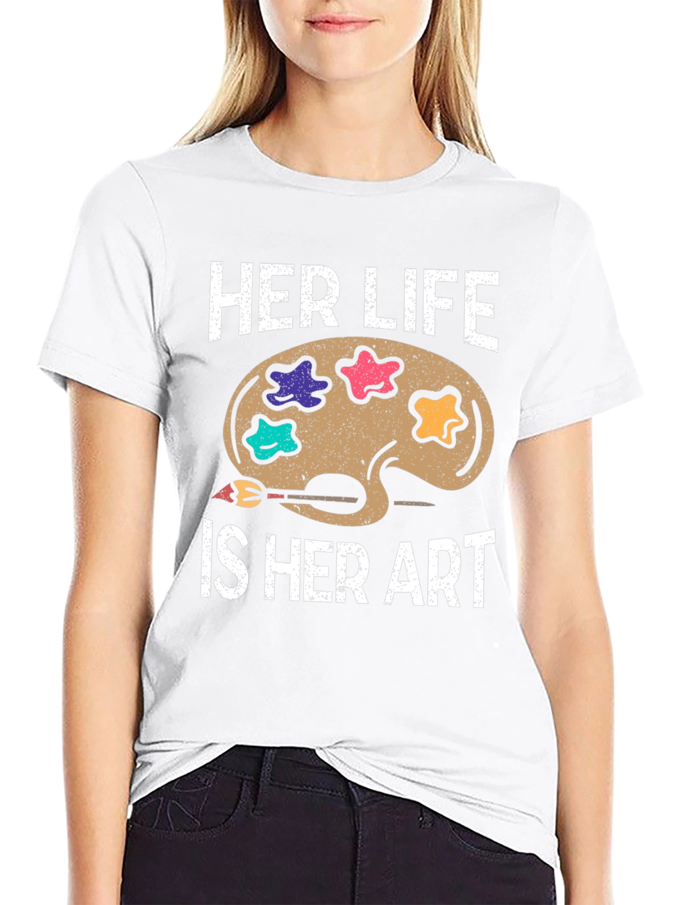 Her Life Is Her Art T-Shirt - Artist Palette Tee