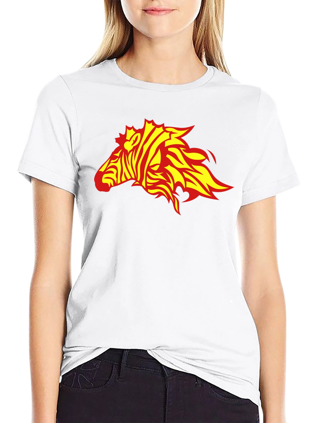 Zebra Flame Graphic Black T-Shirt