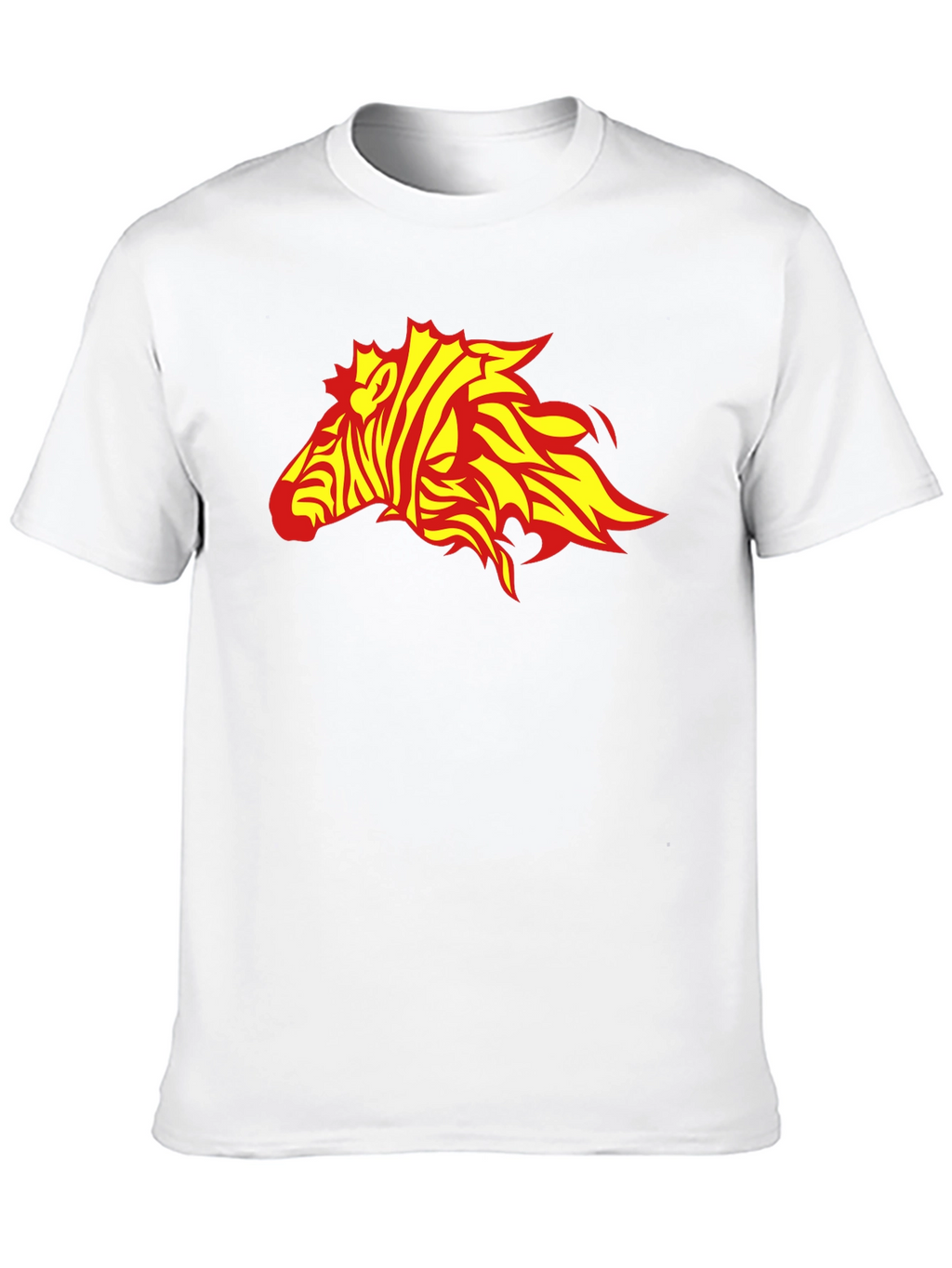 Zebra Flame Graphic Black T-Shirt