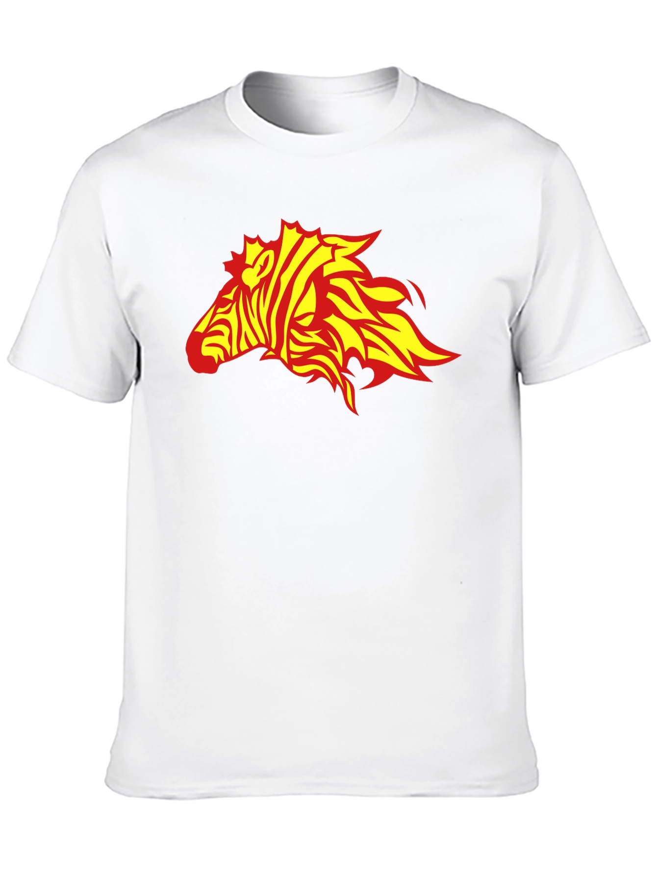 Zebra Flame Graphic Black T-Shirt