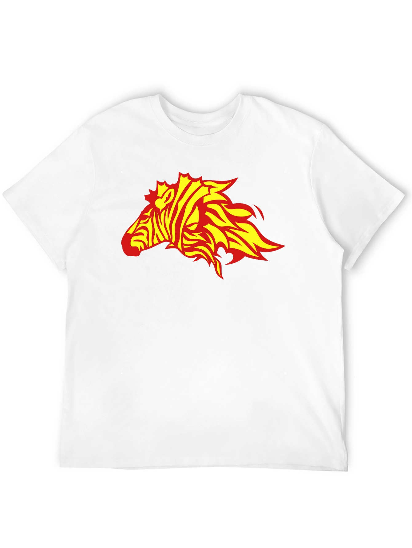 Zebra Flame Graphic Black T-Shirt