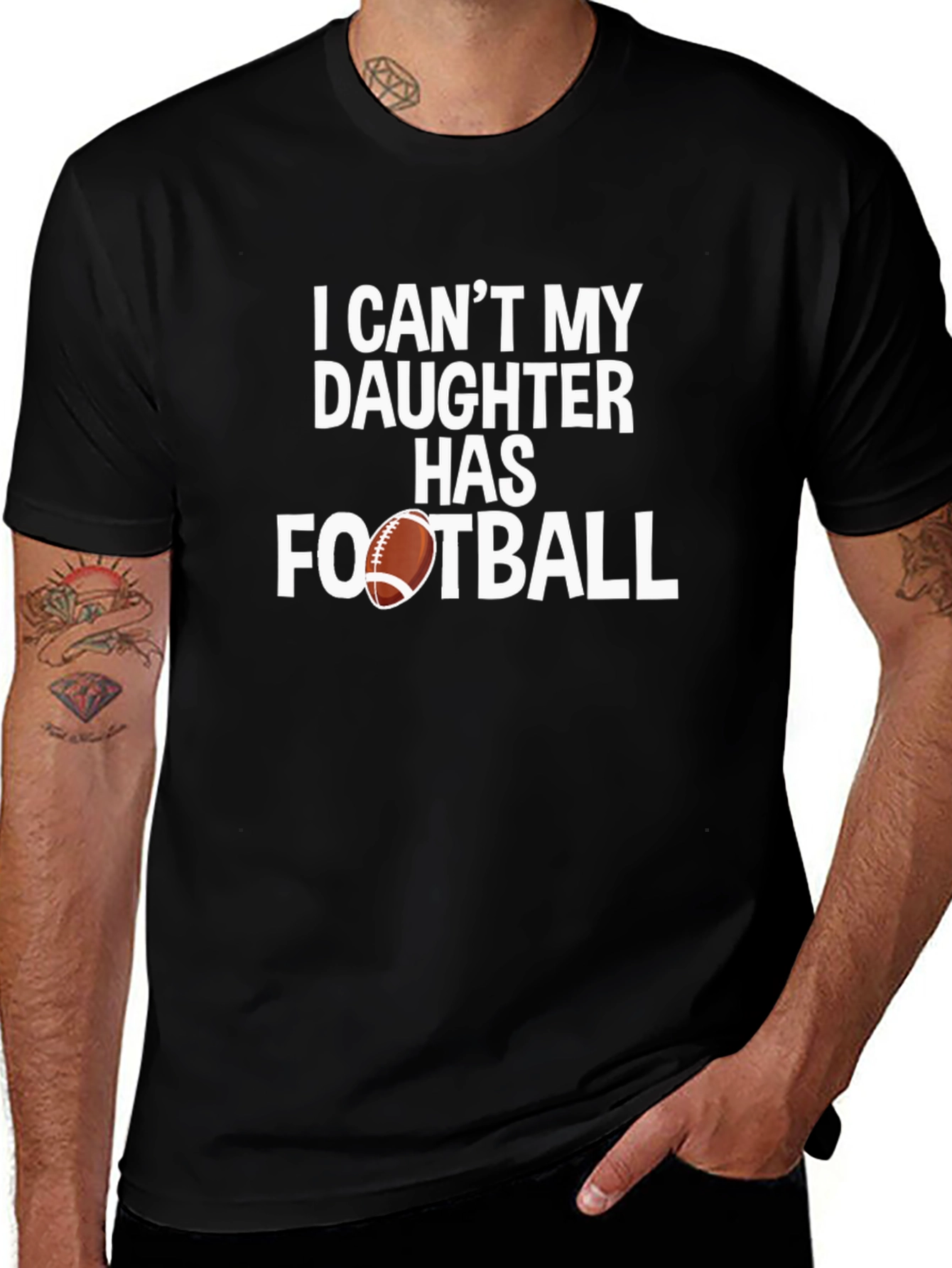 Daughters Football Dad T-Shirt