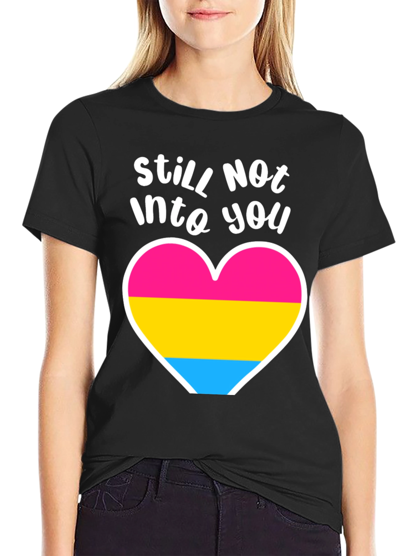 Still Not Into You Pan Pride Heart Tee
