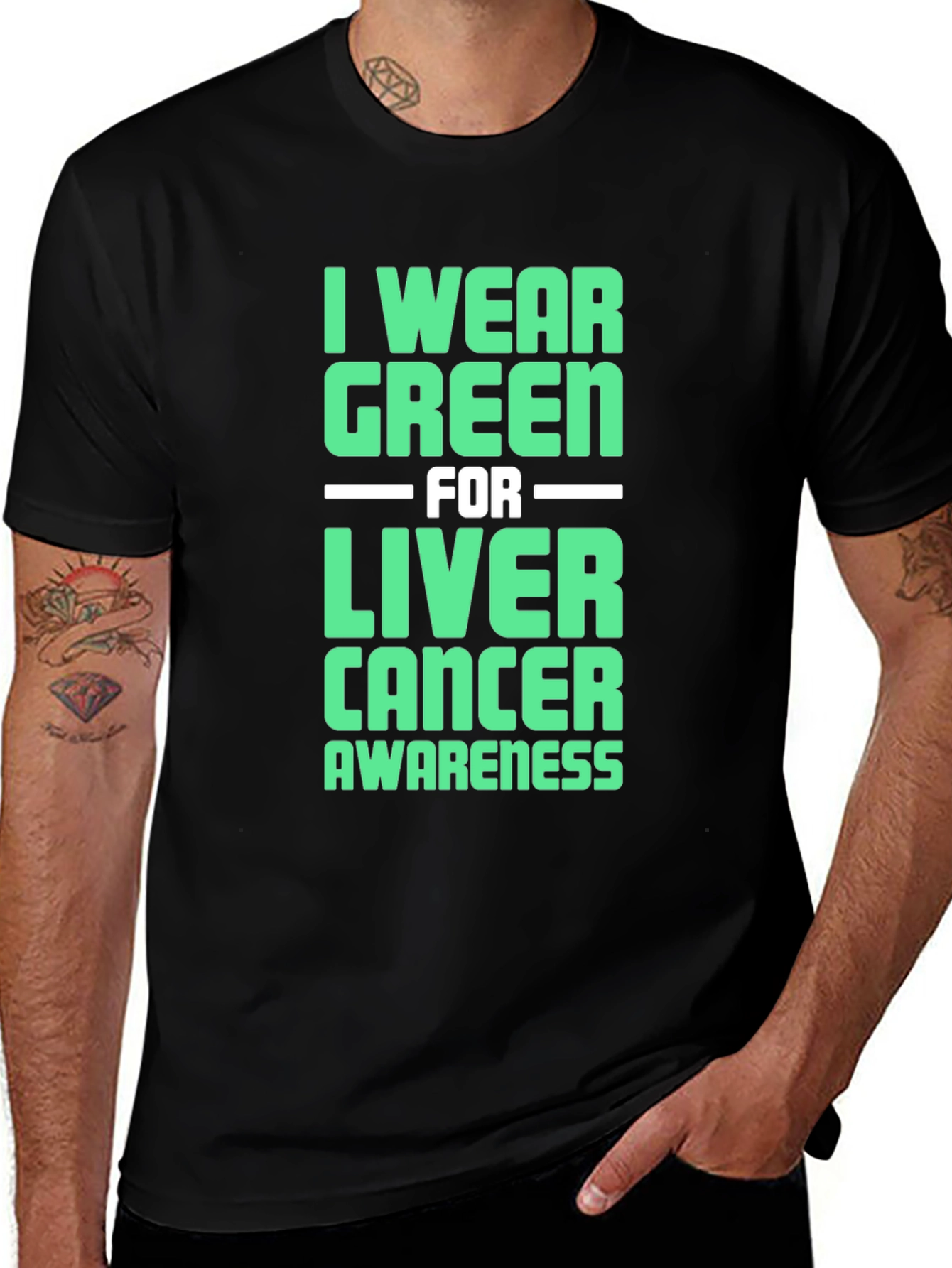Green Liver Cancer Awareness T-Shirt