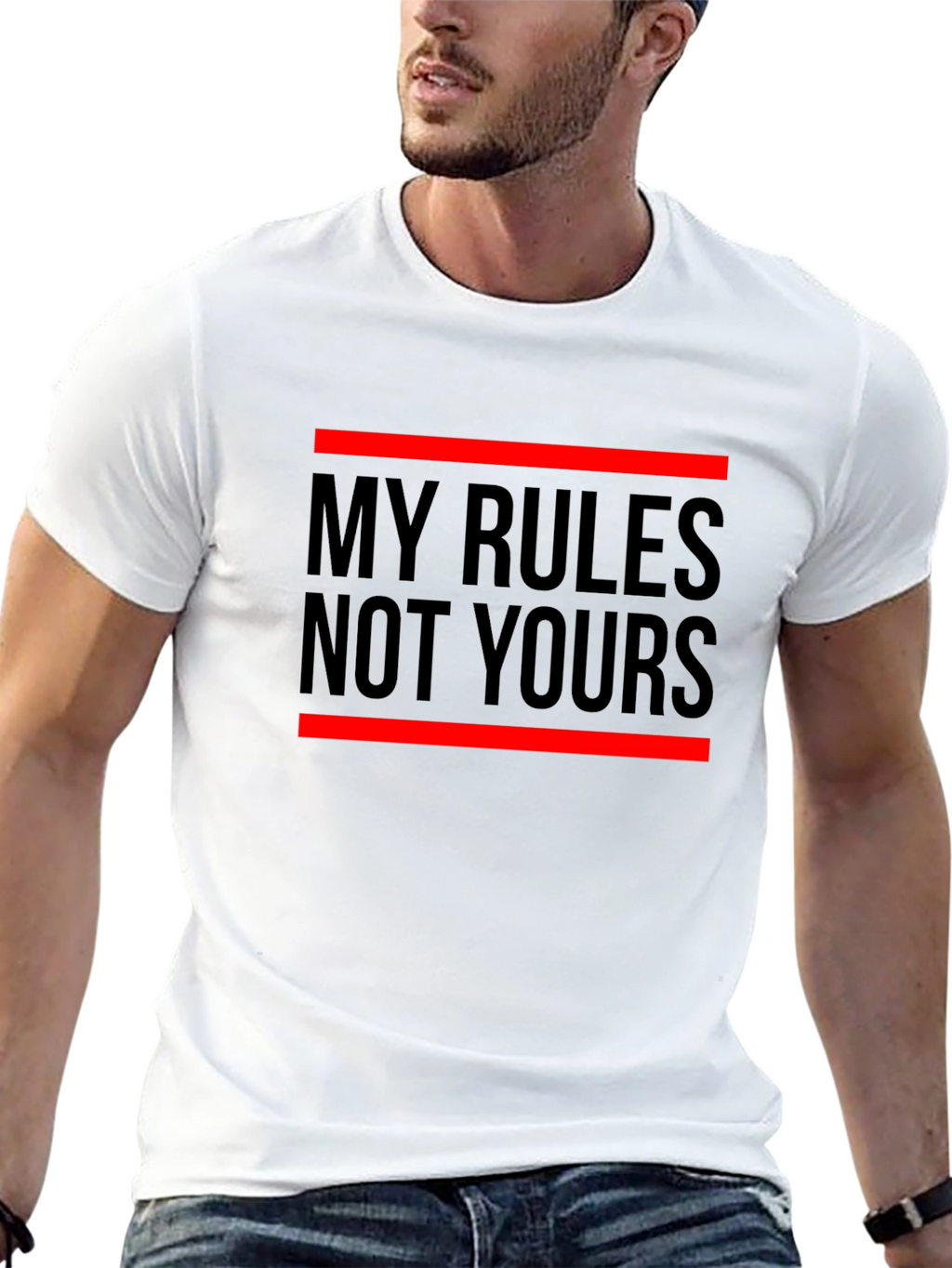 My Rules Not Yours Graphic Tee - Statement T-Shirt