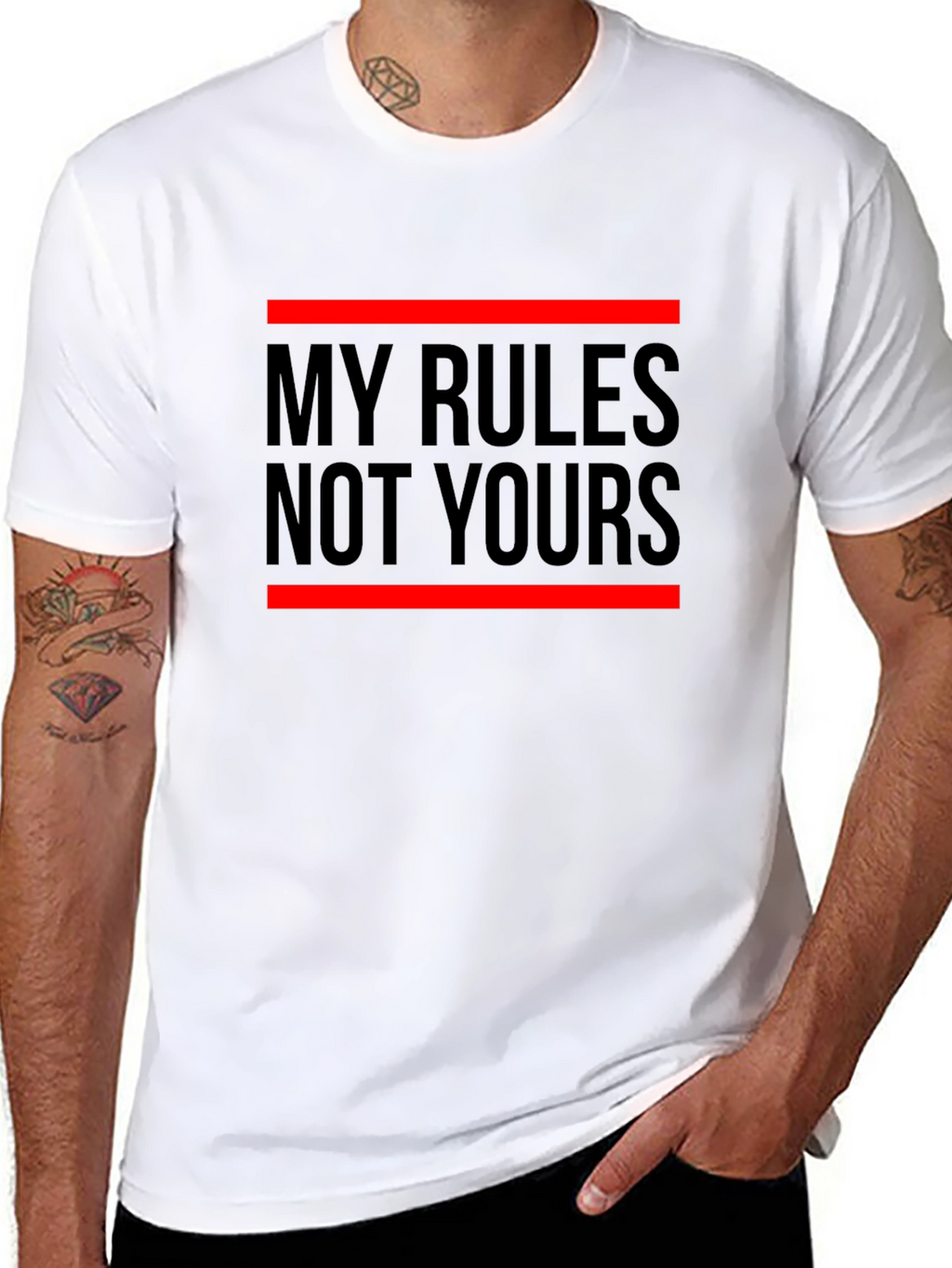 My Rules Not Yours Graphic Tee - Statement T-Shirt