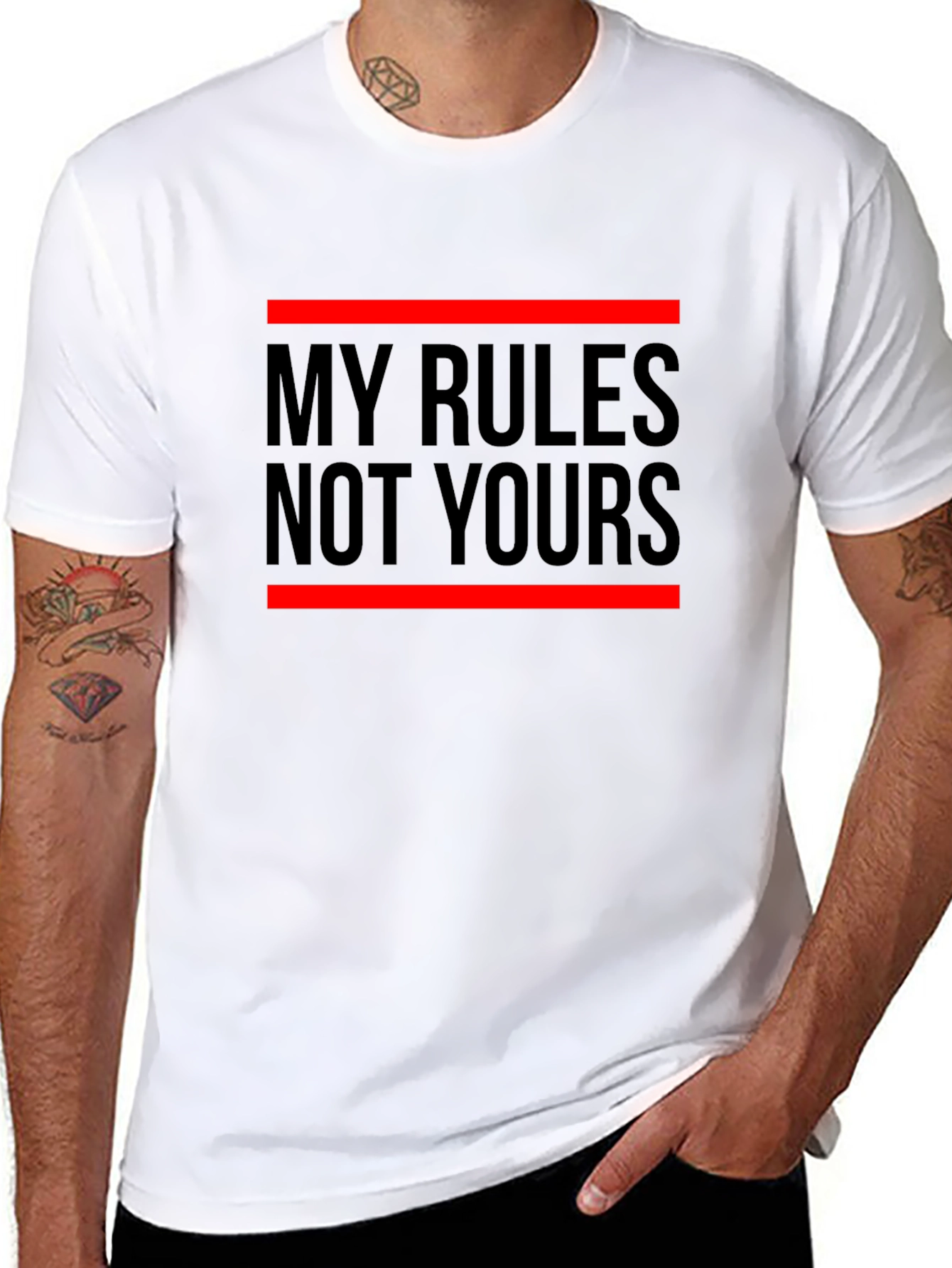 My Rules Not Yours Graphic Tee - Statement T-Shirt