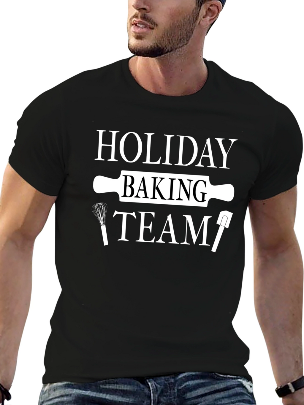 Holiday Baking Team Black T-Shirt
