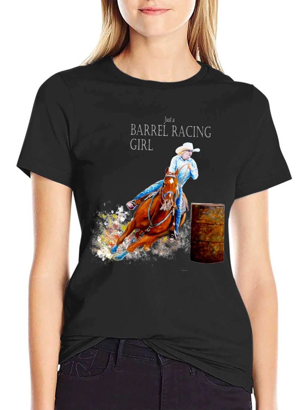 Barrel Racing Girl T-Shirt - Equestrian Tee