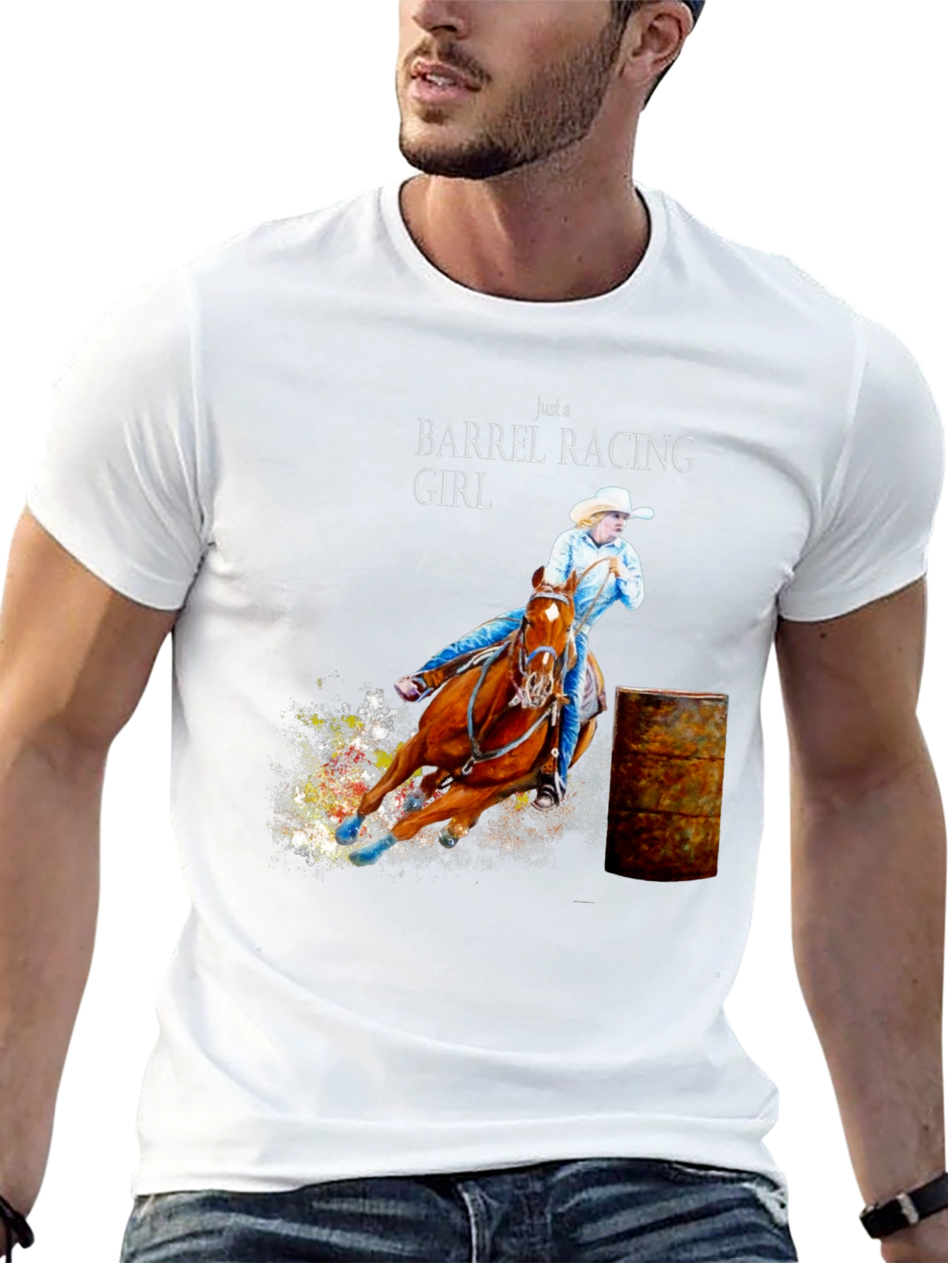Barrel Racing Girl T-Shirt - Equestrian Tee