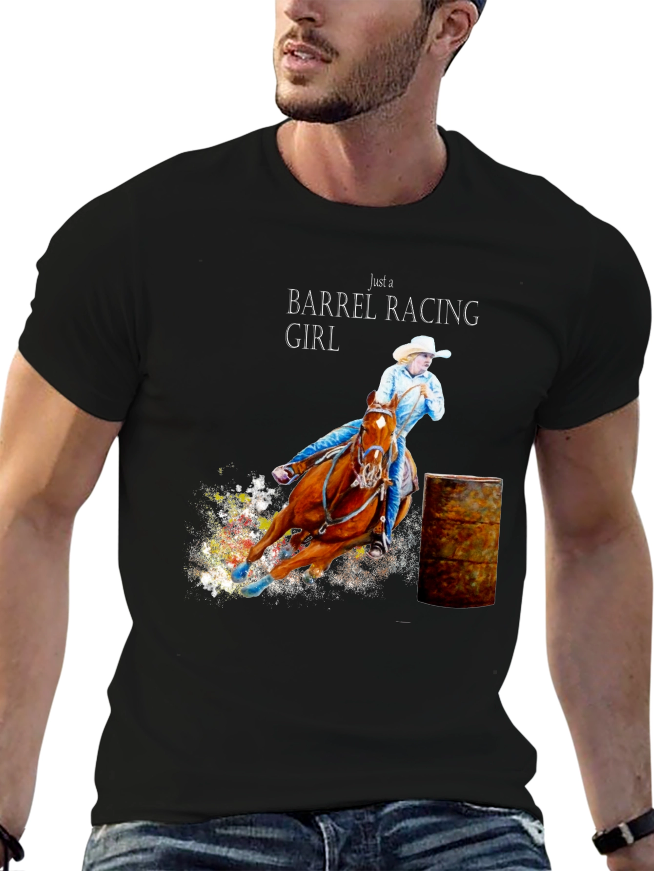 Barrel Racing Girl T-Shirt - Equestrian Tee