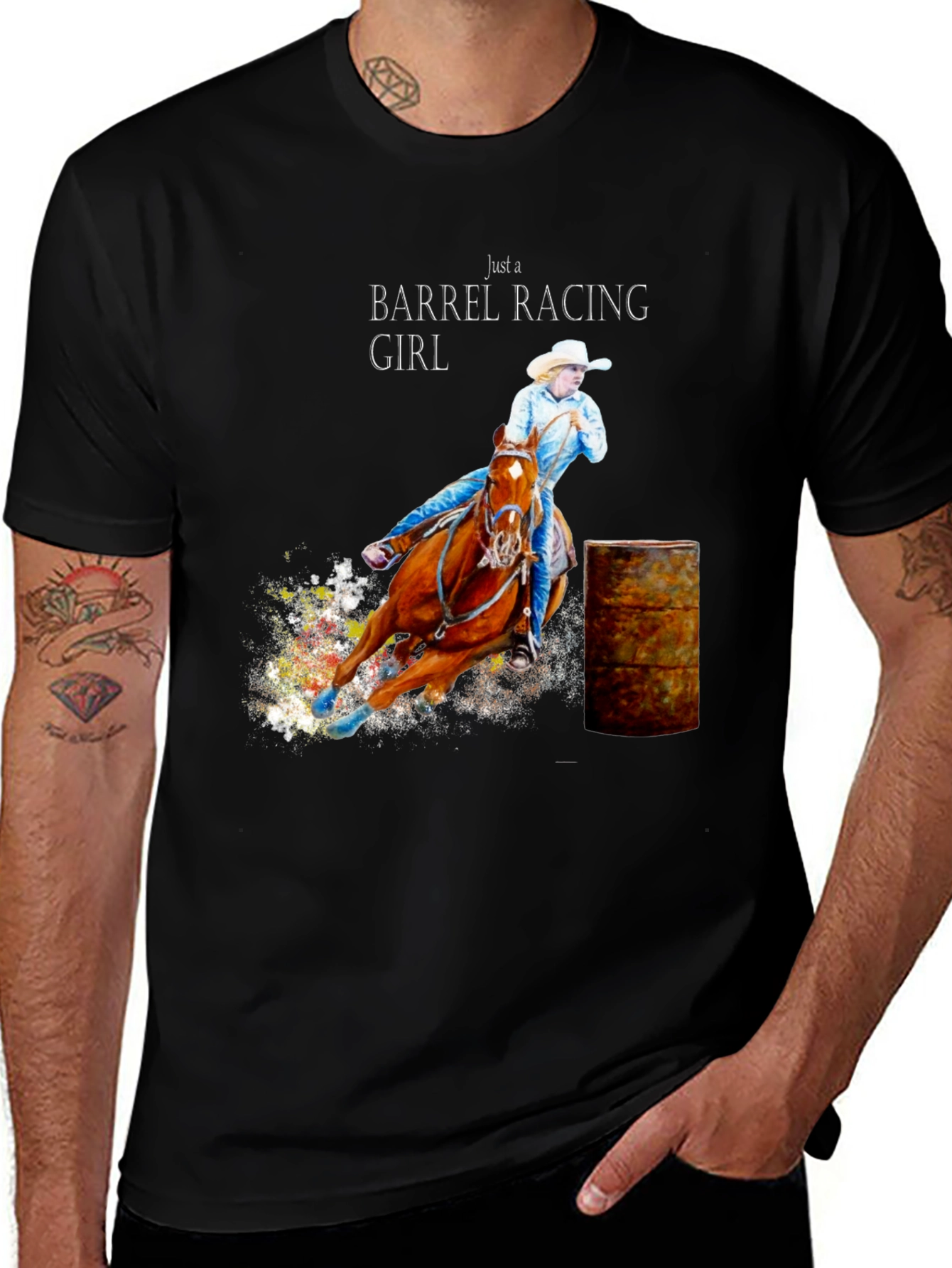 Barrel Racing Girl T-Shirt - Equestrian Tee