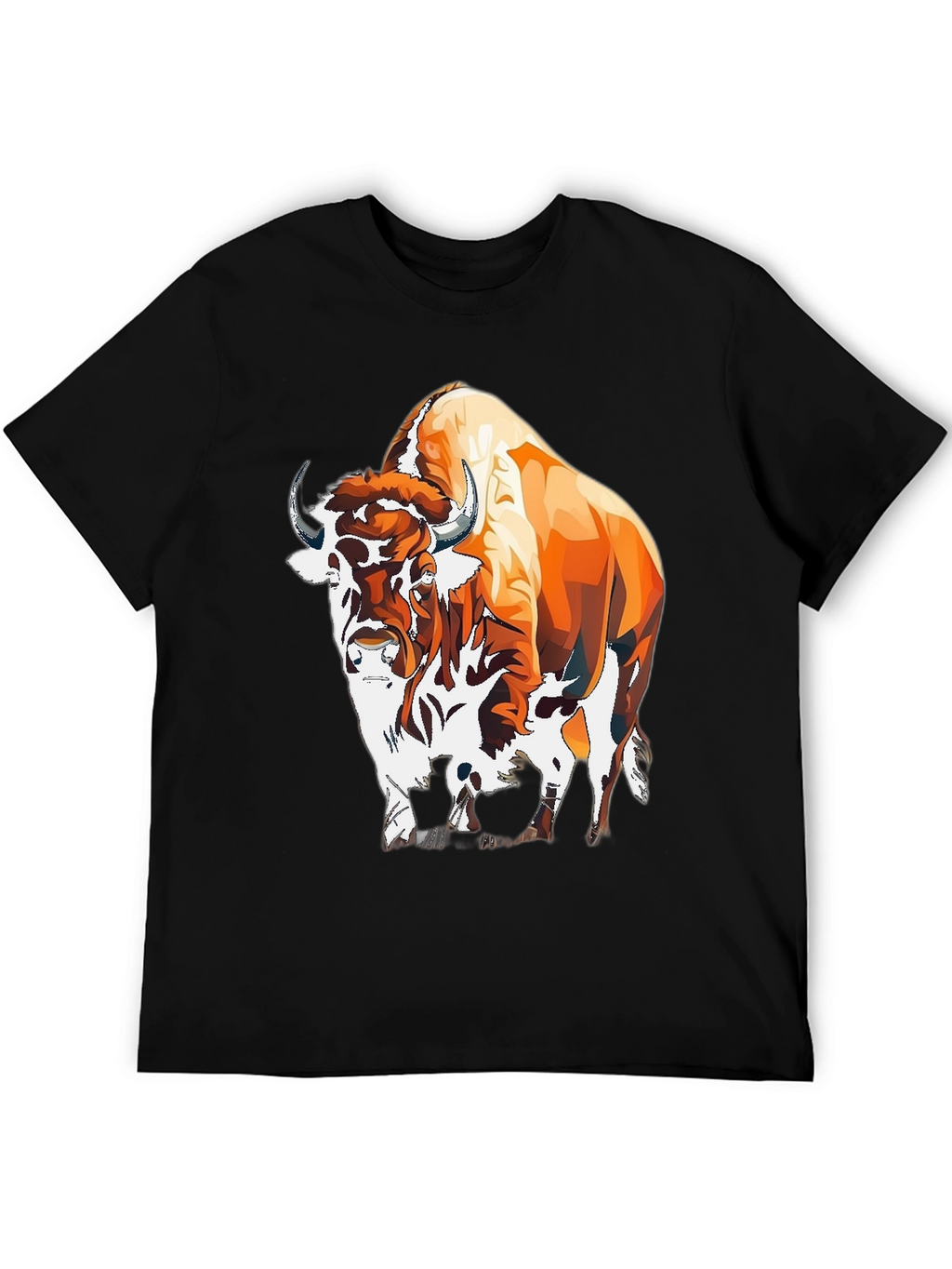 Bison Graphic Tee - Bold Animal Print