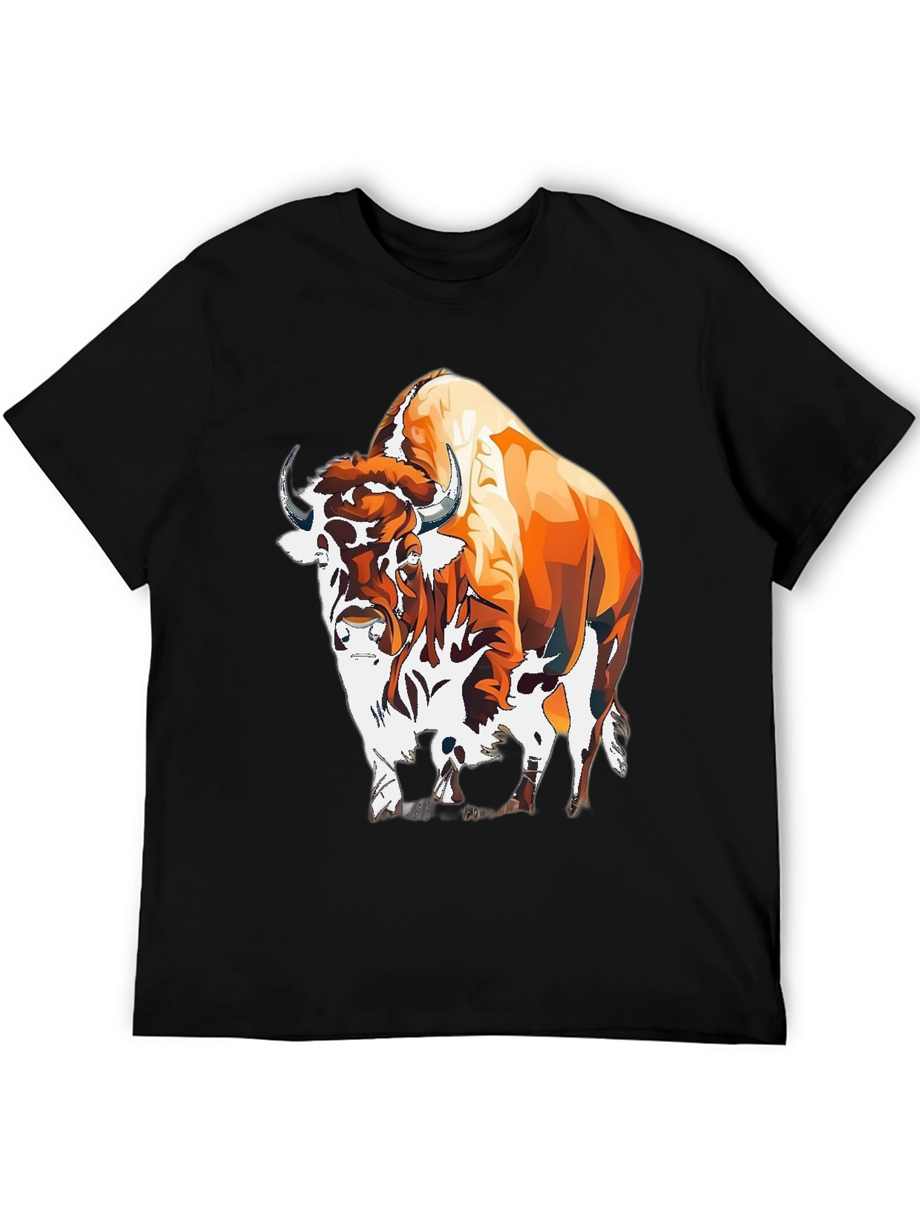 Bison Graphic Tee - Bold Animal Print