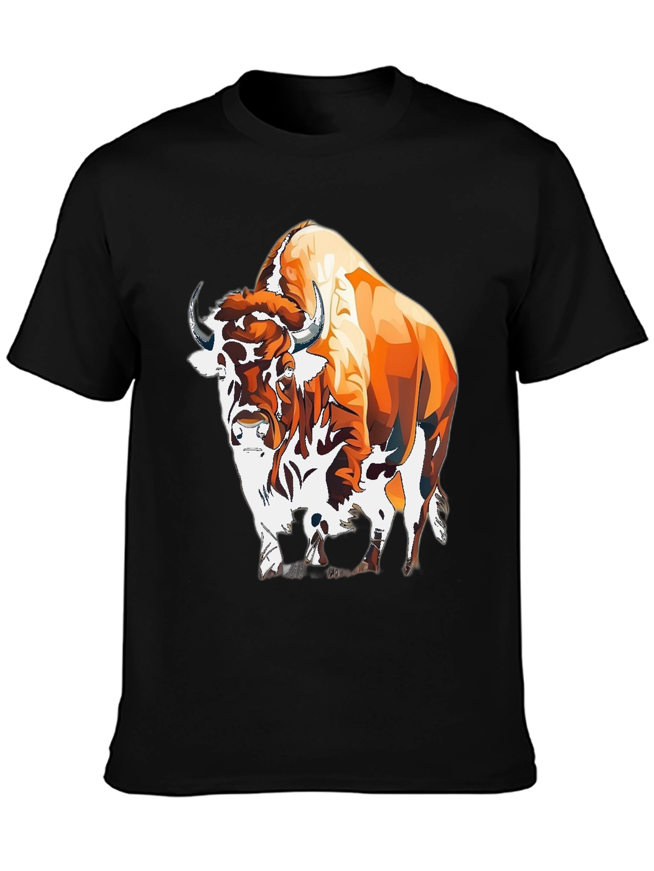 Bison Graphic Tee - Bold Animal Print