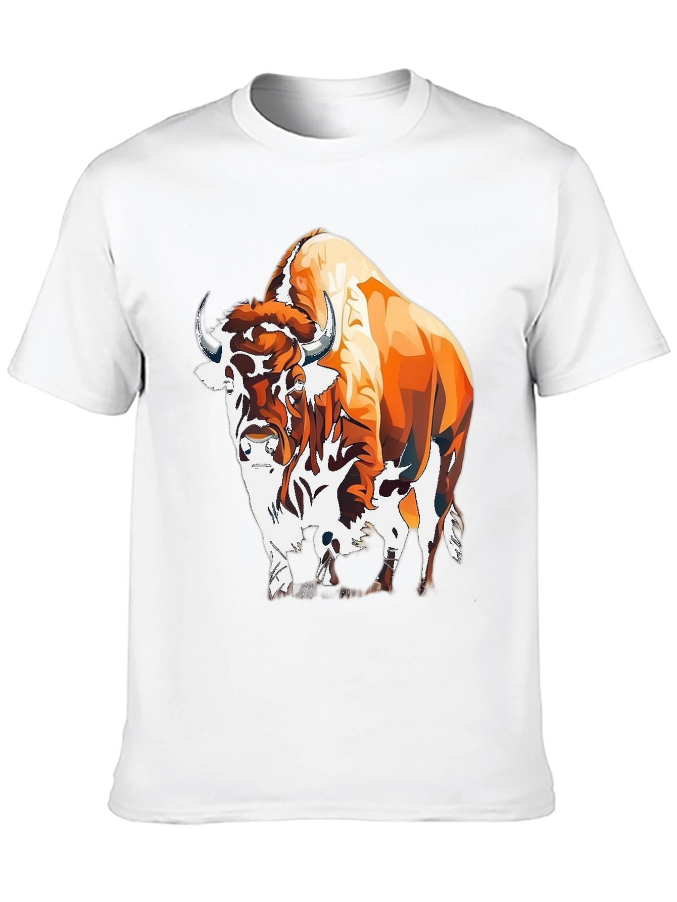 Bison Graphic Tee - Bold Animal Print