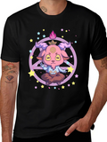 Baphomet Goat Peace Sign Graphic Tee