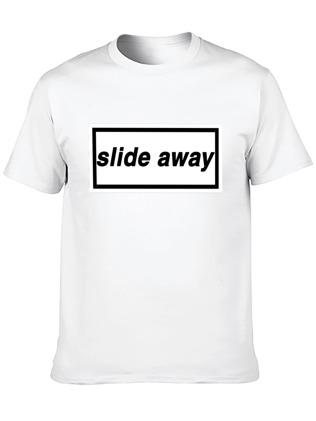 Slide Away Graphic Tee - Black Cotton T-Shirt