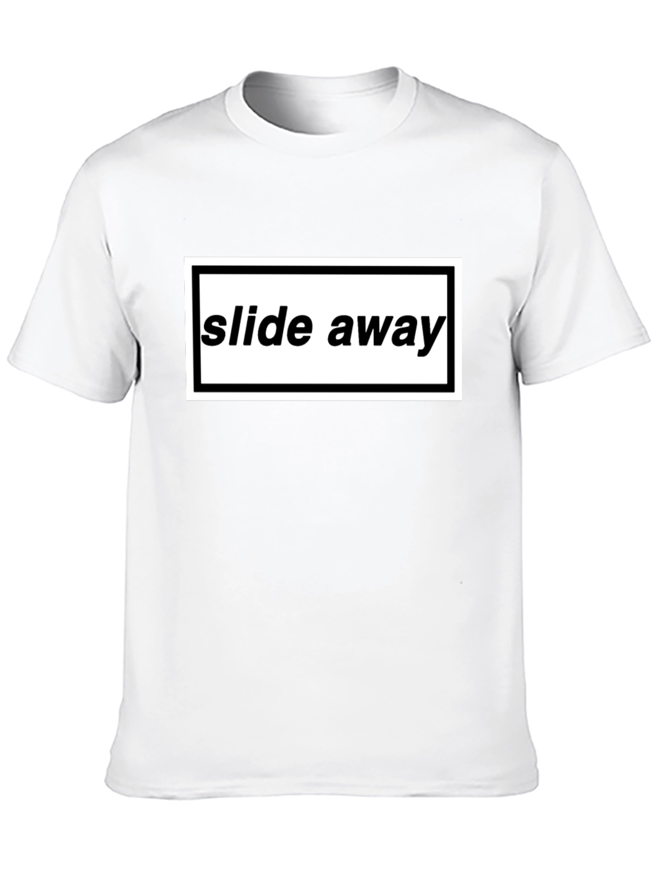 Slide Away Graphic Tee - Black Cotton T-Shirt