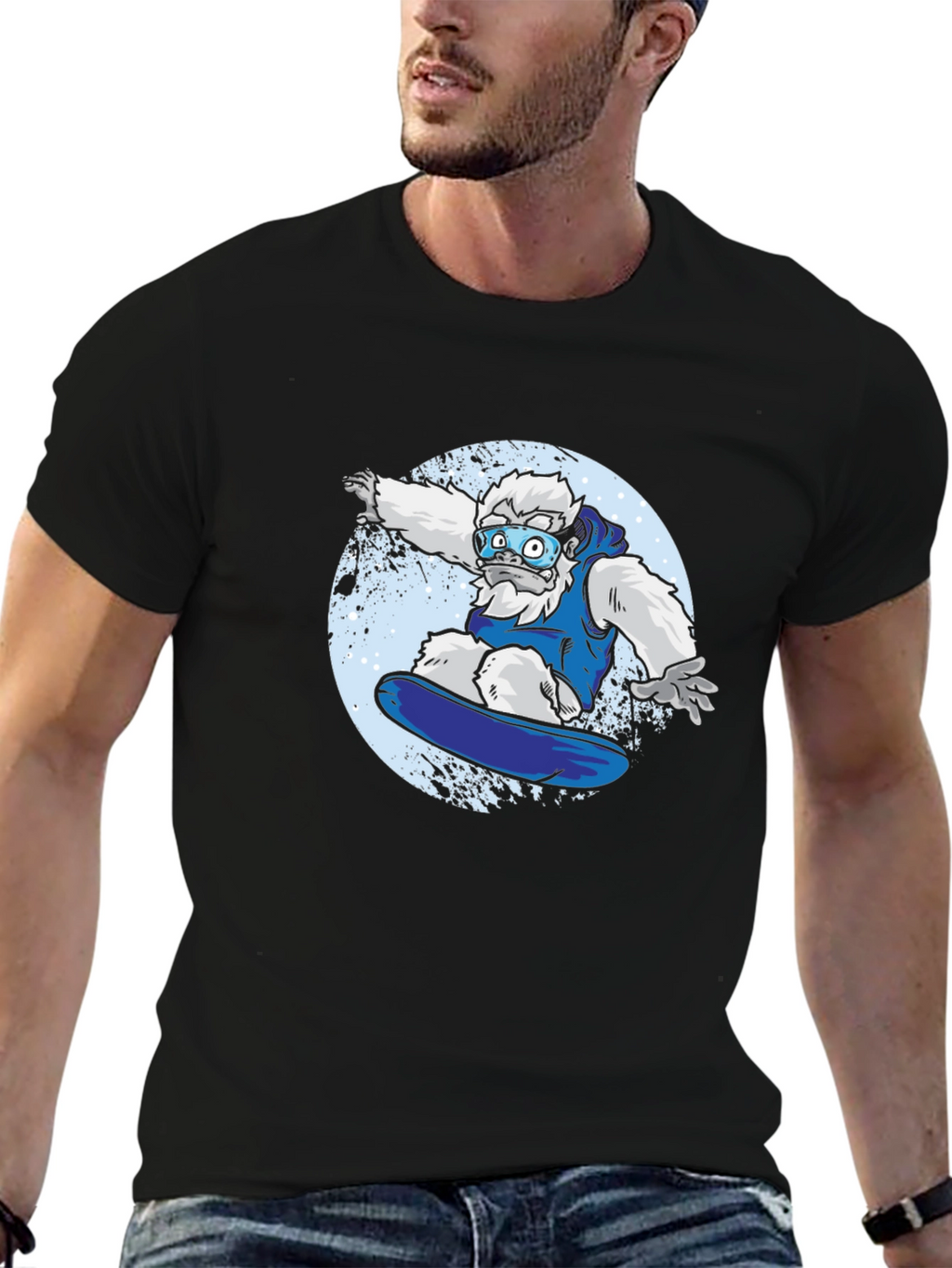 Yeti Snowboarder Graphic Tee
