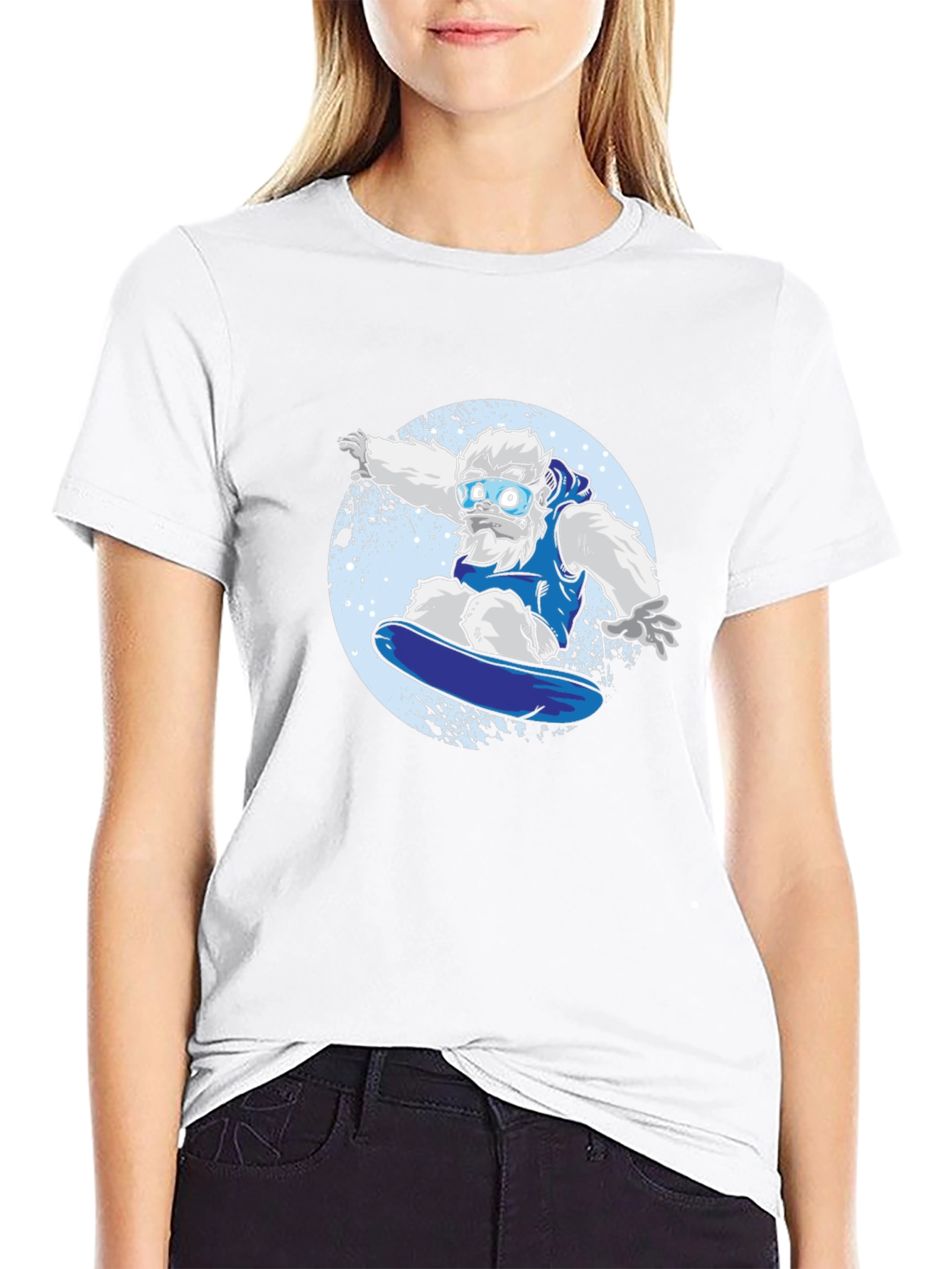 Yeti Snowboarder Graphic Tee