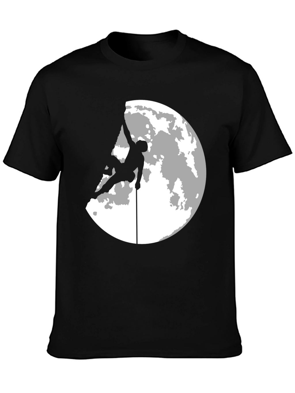 Climber Moon Silhouette Graphic T-Shirt