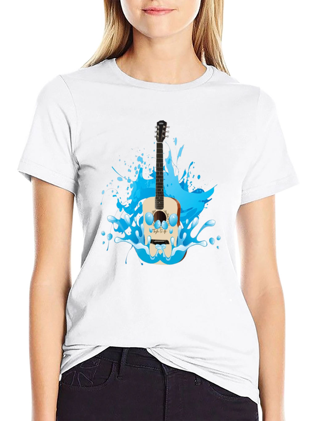 Guitar Splash Graphic T-Shirt