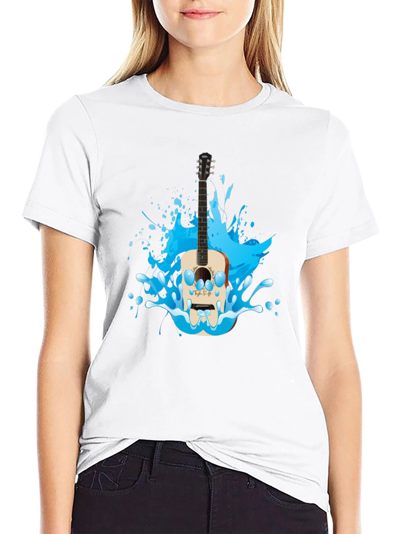 Guitar Splash Graphic T-Shirt
