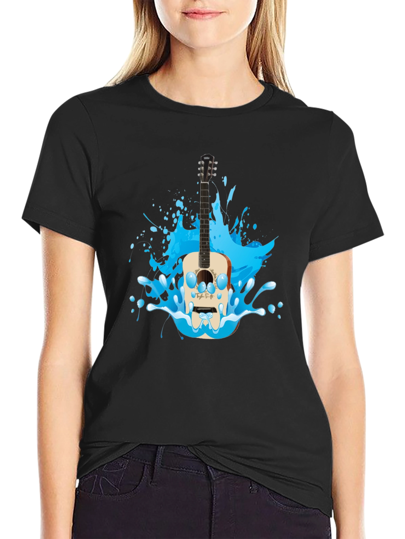 Guitar Splash Graphic T-Shirt