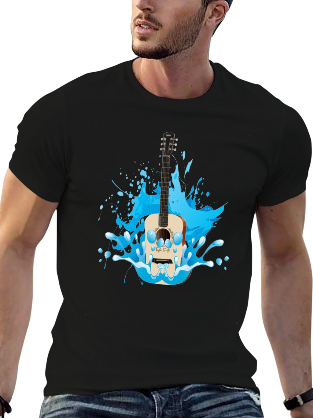 Guitar Splash Graphic T-Shirt