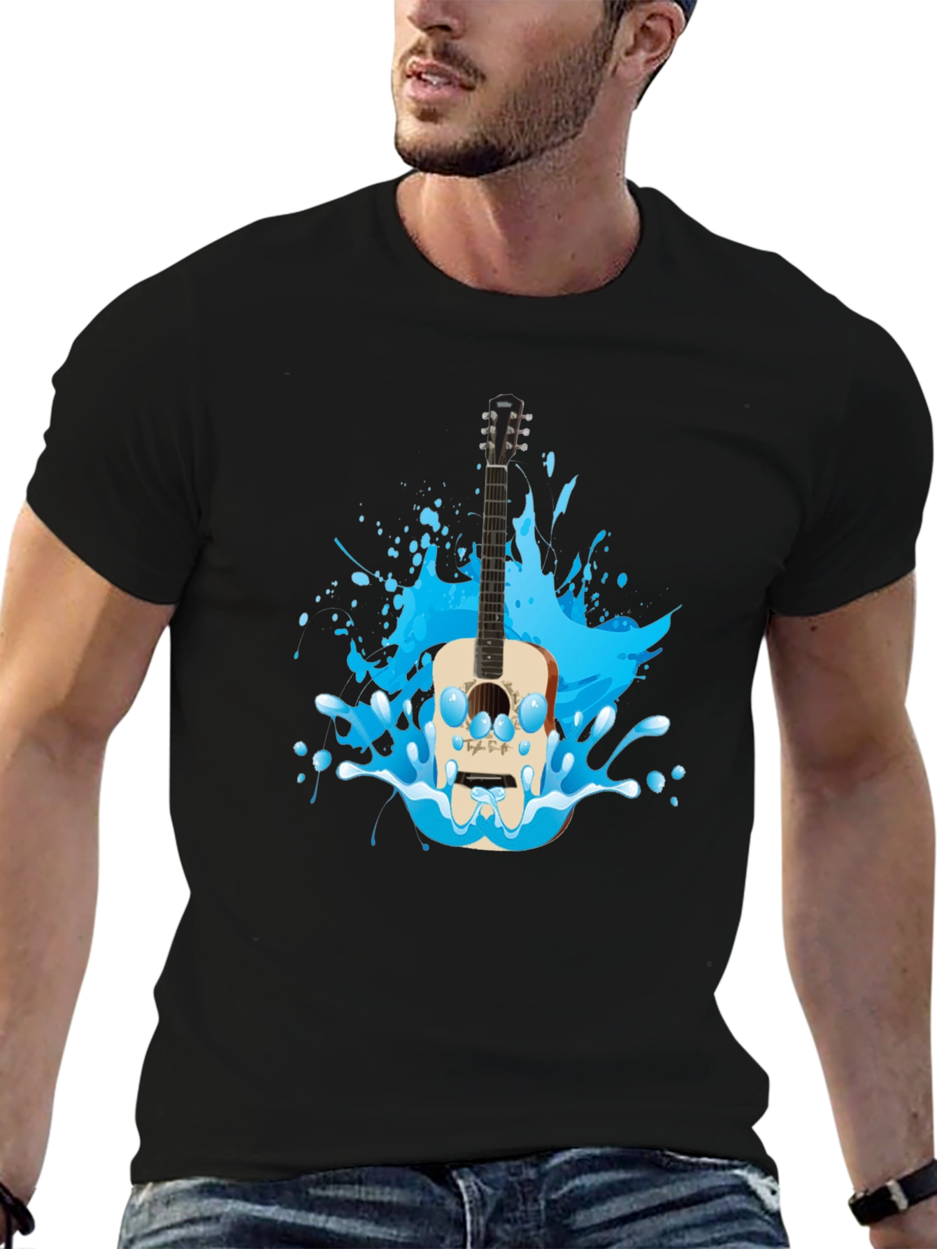 Guitar Splash Graphic T-Shirt