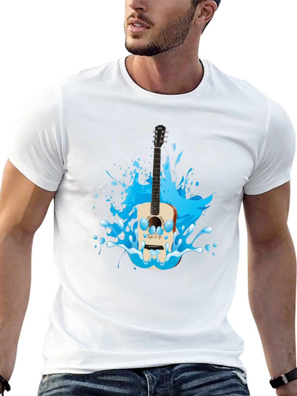 Guitar Splash Graphic T-Shirt