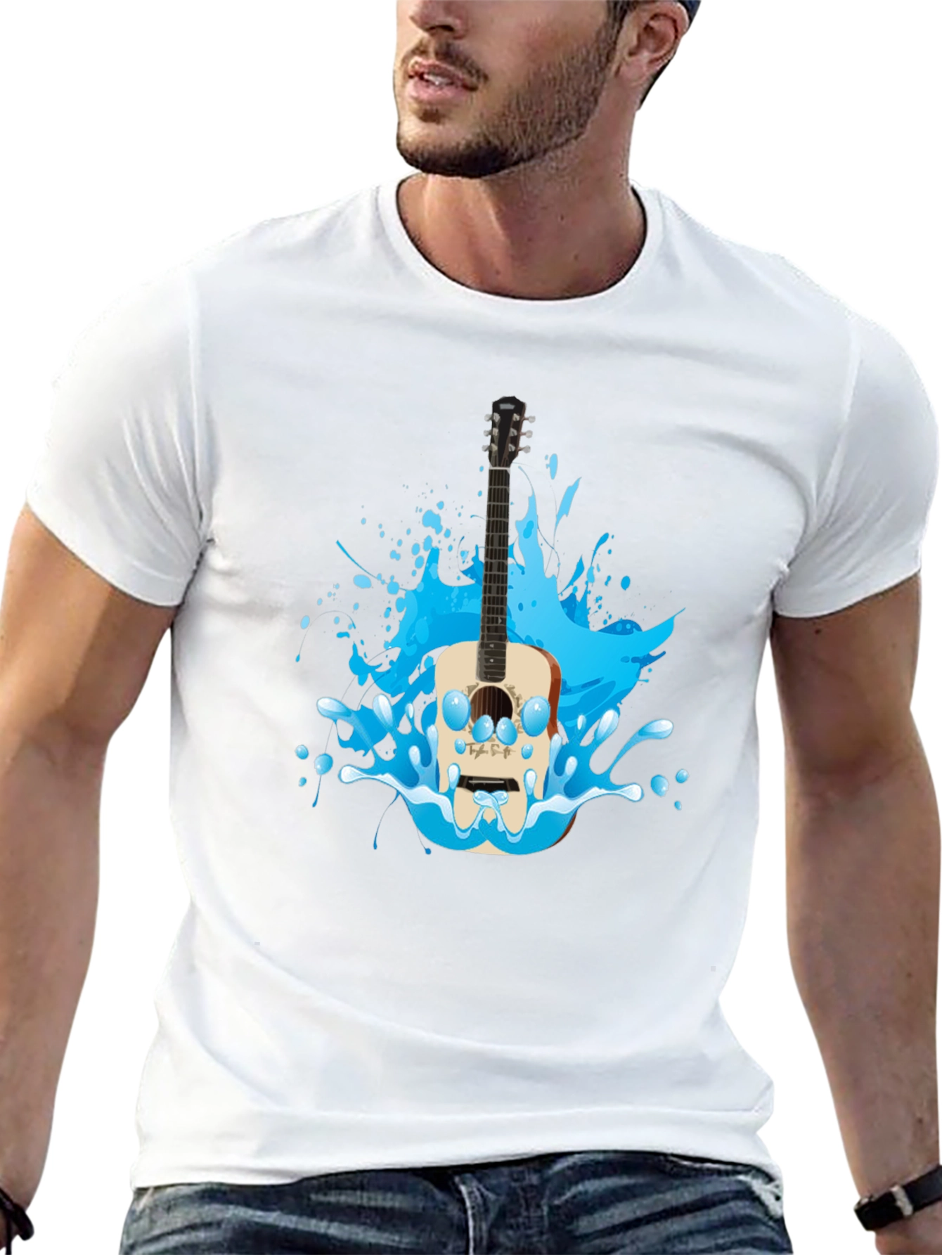 Guitar Splash Graphic T-Shirt