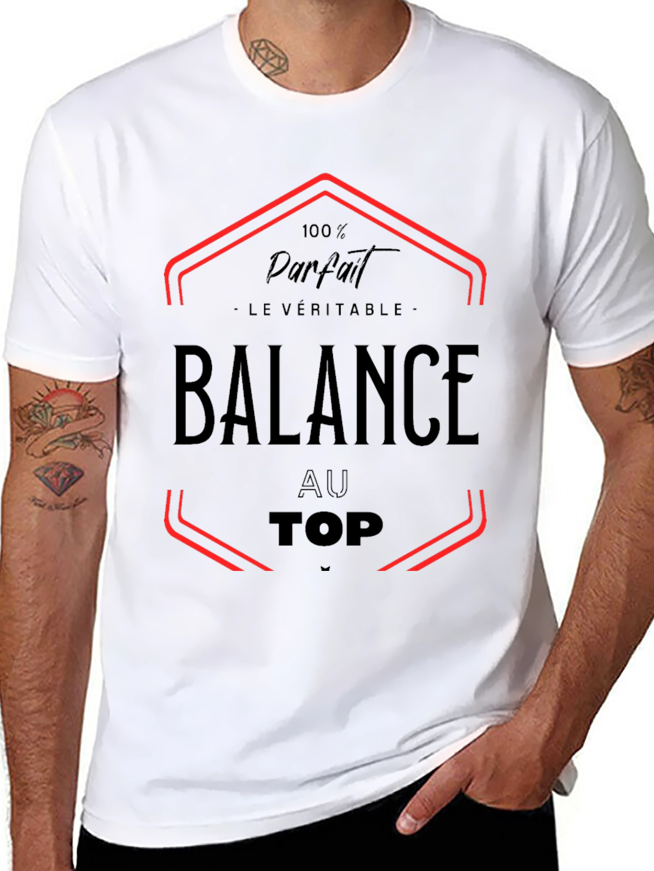 Balance Au Top Black Graphic Tee