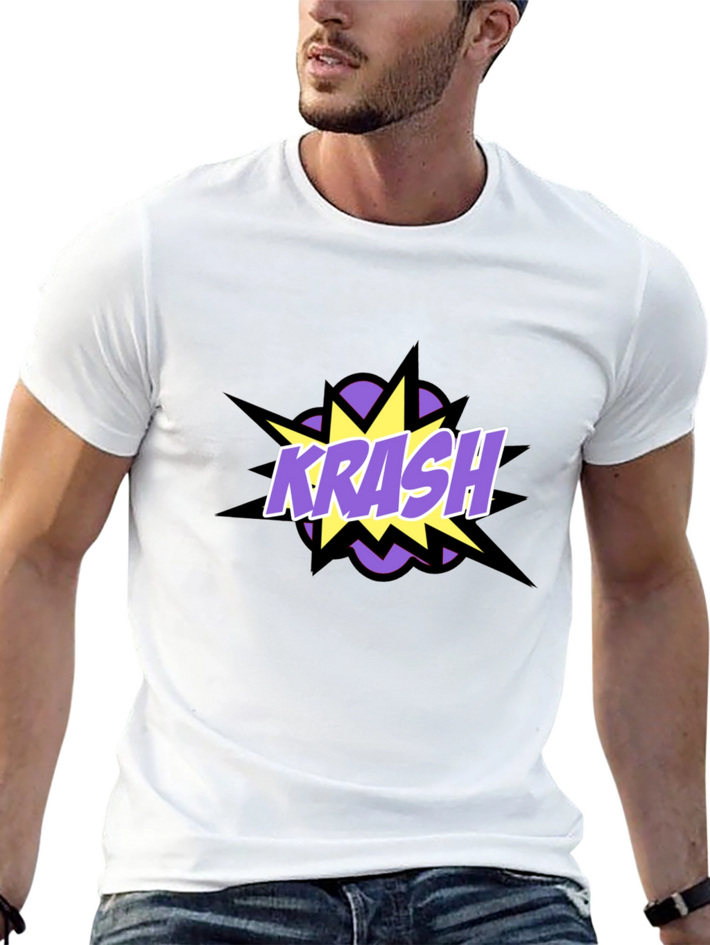 Krash Graphic Tee - Black Cotton Blend