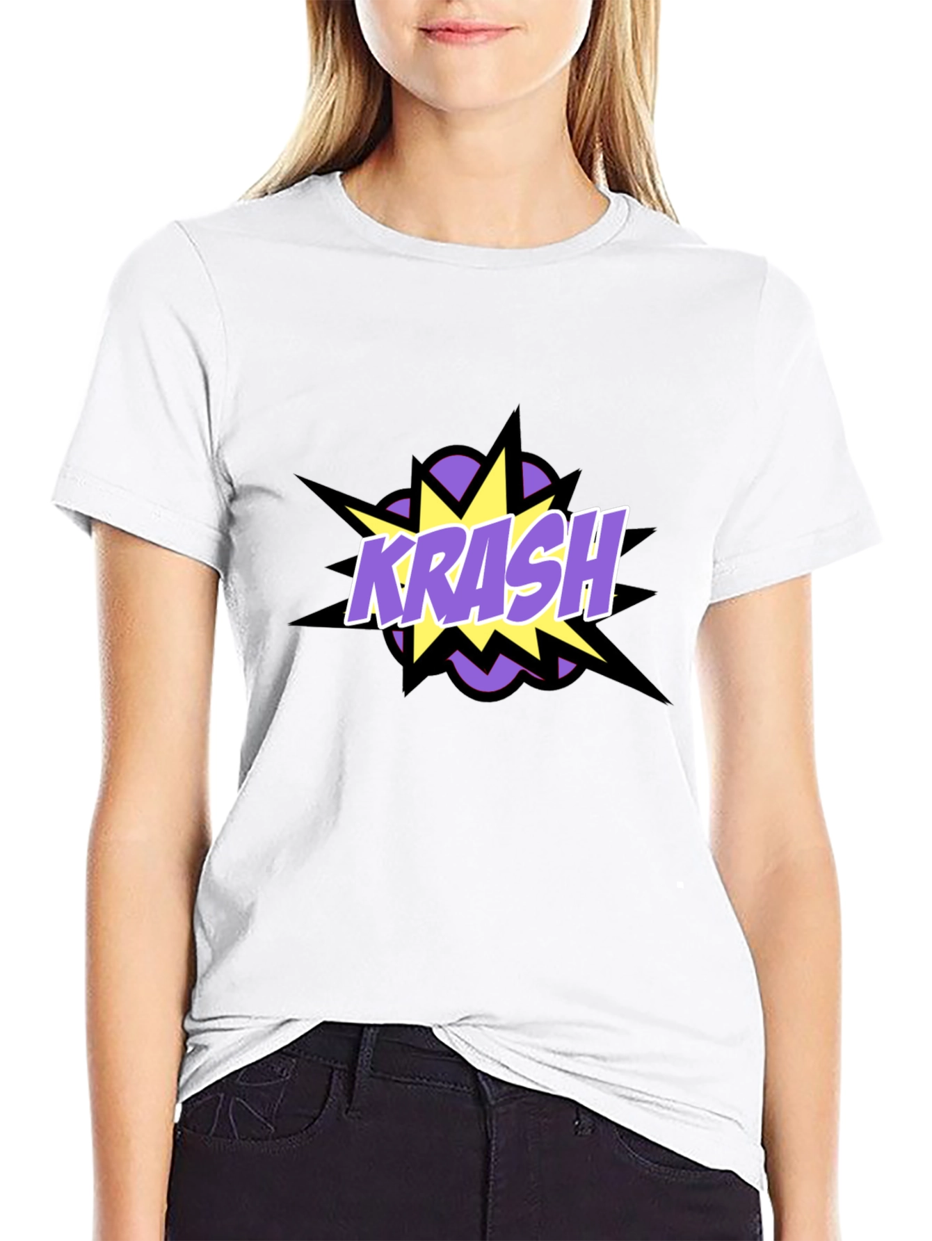 Krash Graphic Tee - Black Cotton Blend