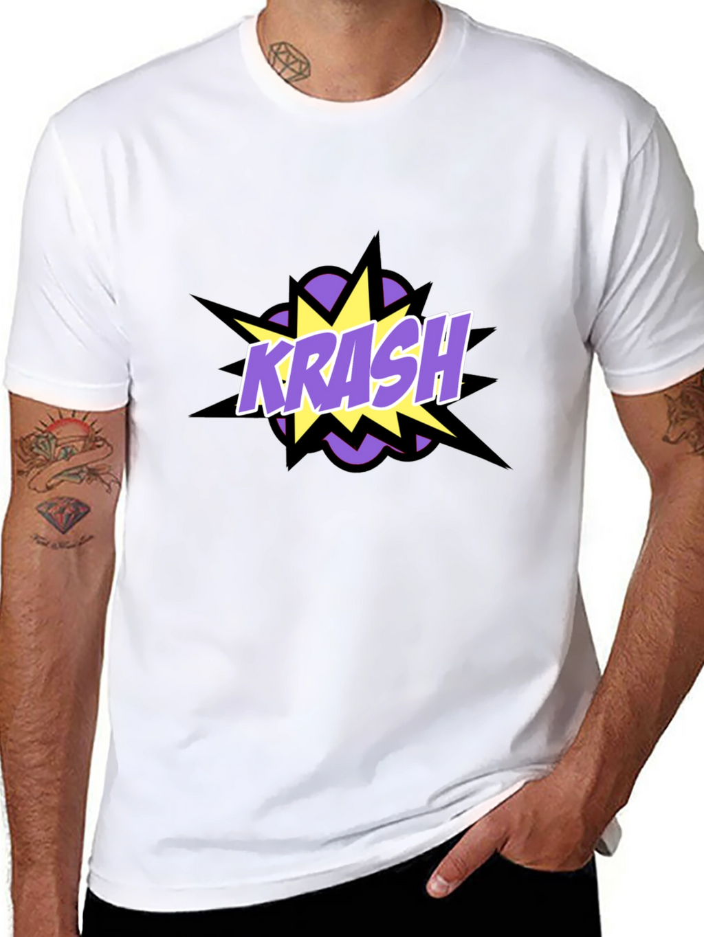Krash Graphic Tee - Black Cotton Blend