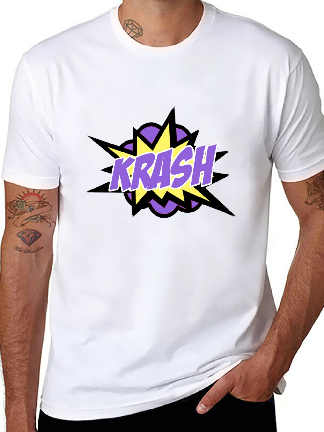 Krash Graphic Tee - Black Cotton Blend