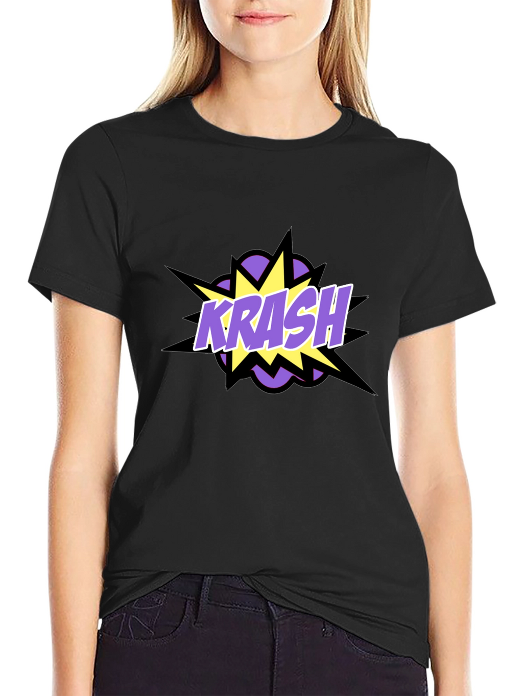 Krash Graphic Tee - Black Cotton Blend