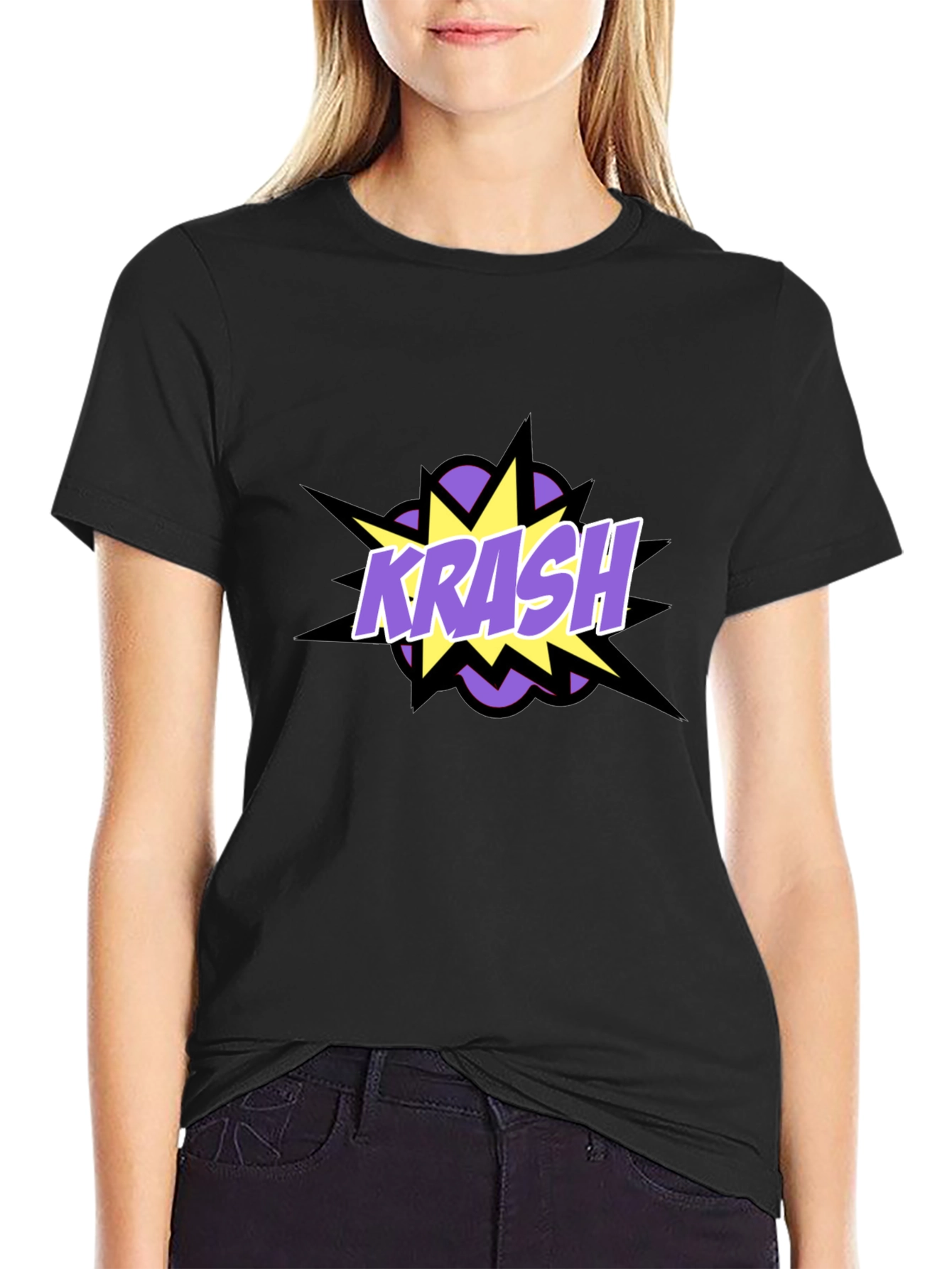 Krash Graphic Tee - Black Cotton Blend