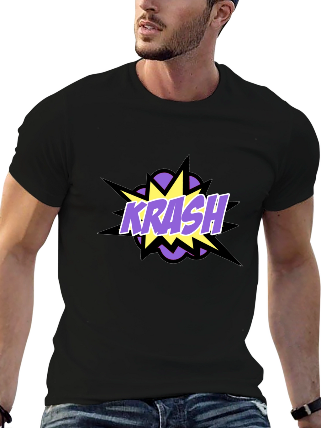 Krash Graphic Tee - Black Cotton Blend