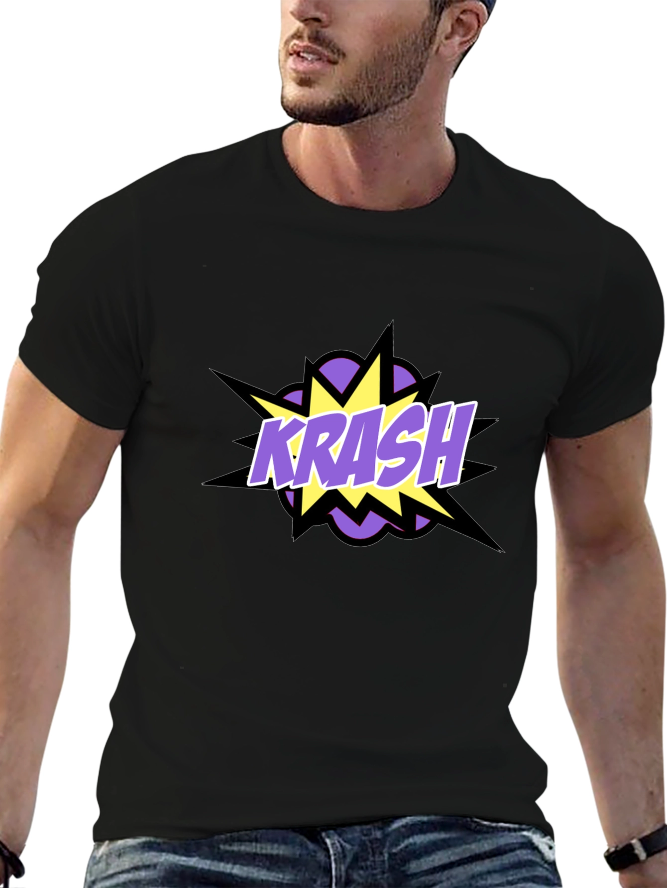 Krash Graphic Tee - Black Cotton Blend