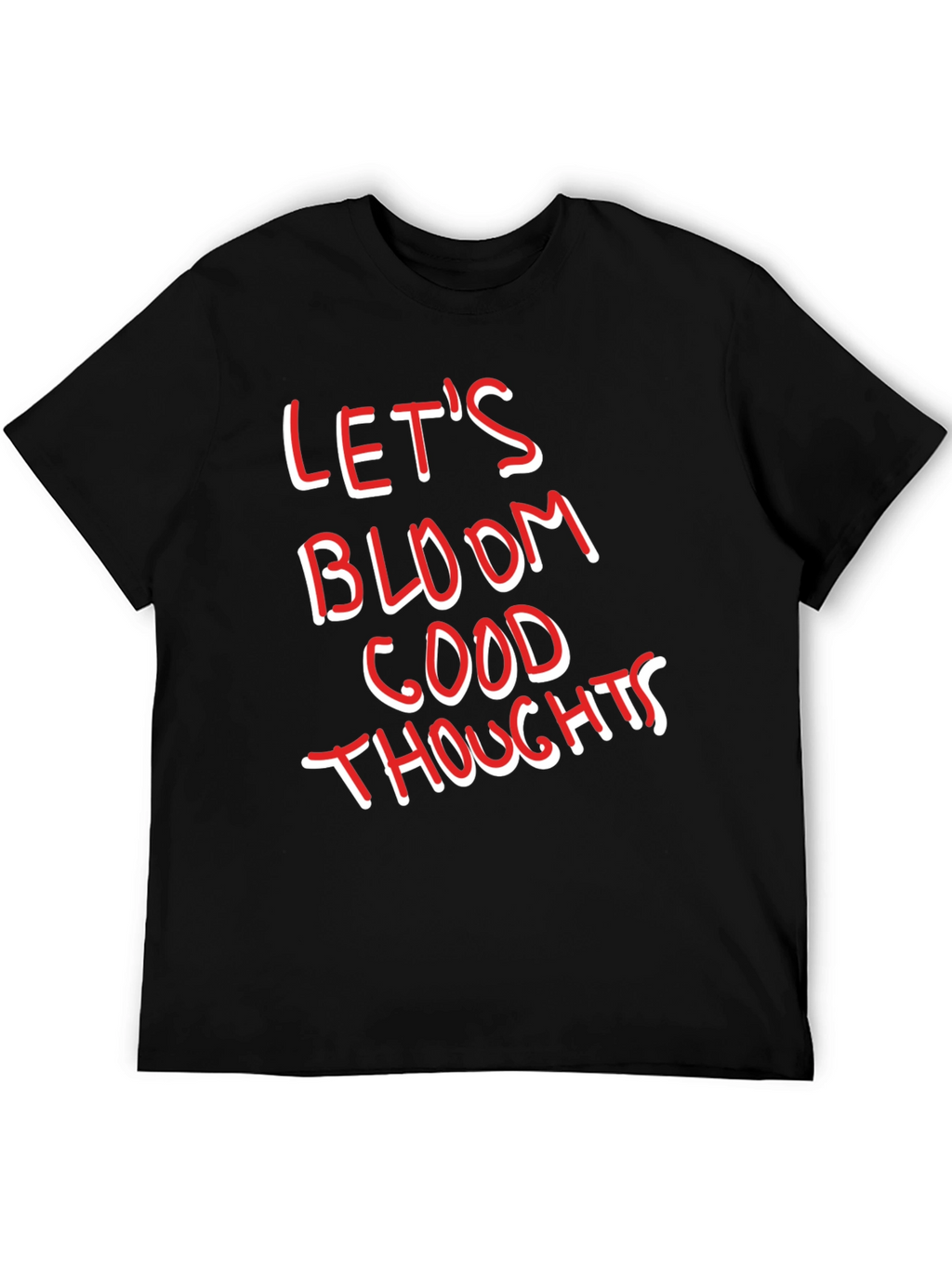 Lets Bloom Good Thoughts Graphic Tee - Black