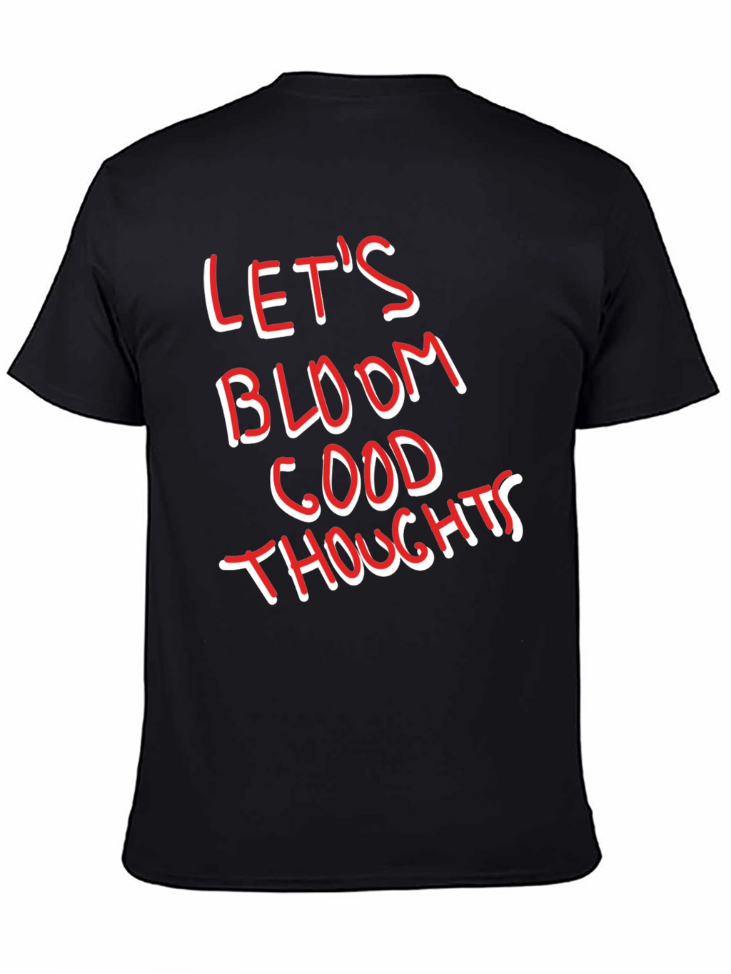 Lets Bloom Good Thoughts Graphic Tee - Black