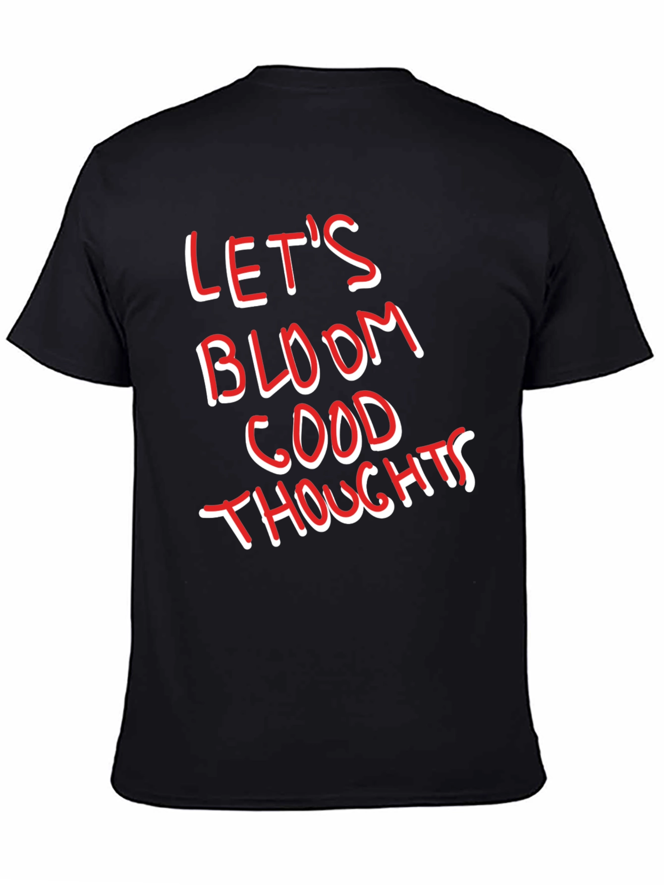Lets Bloom Good Thoughts Graphic Tee - Black