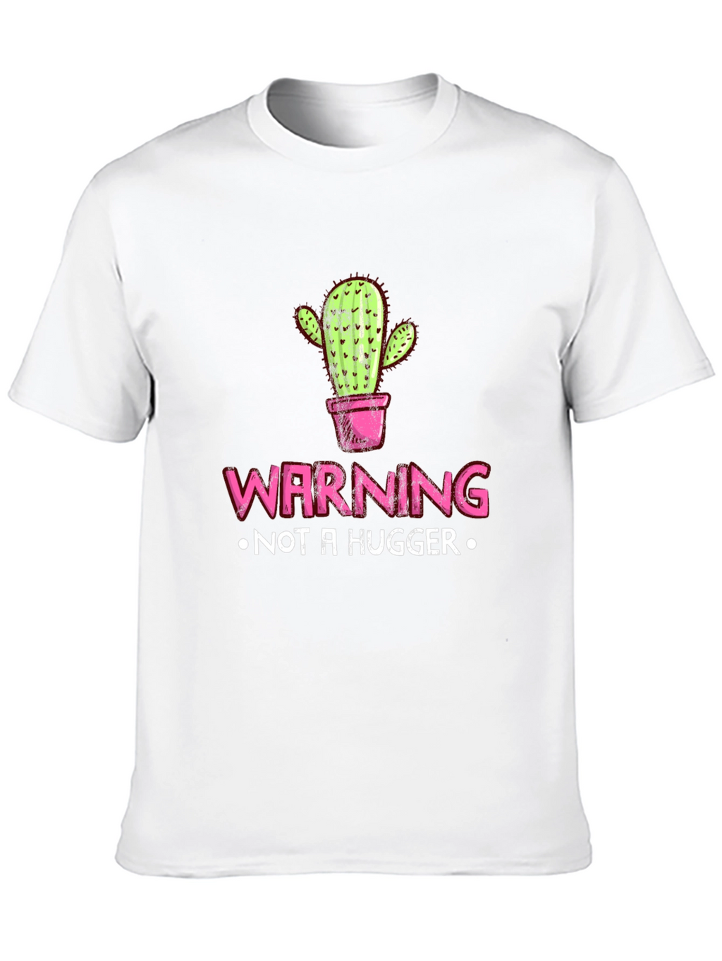 Warning Not A Hugger Cactus Graphic Tee