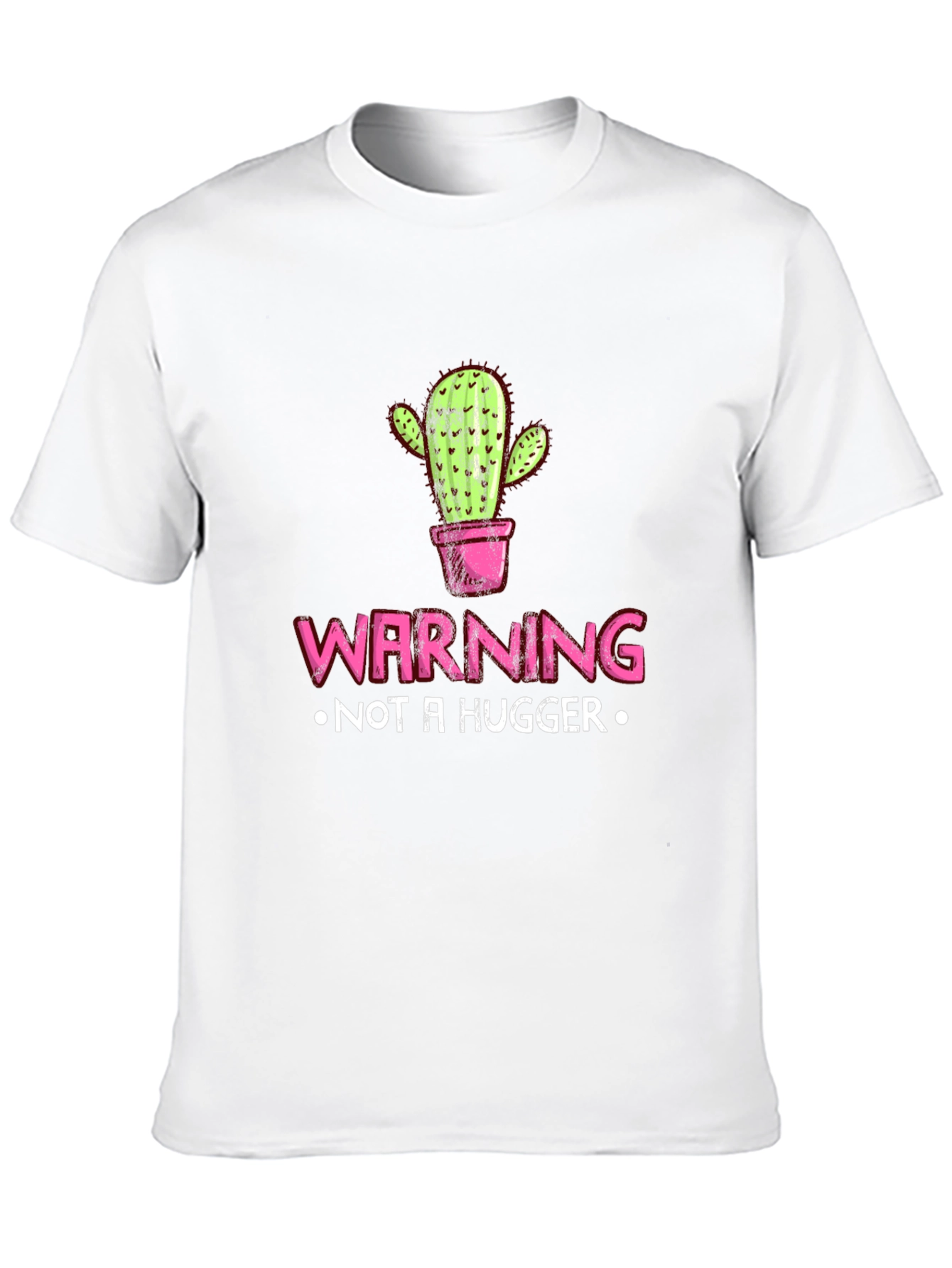 Warning Not A Hugger Cactus Graphic Tee