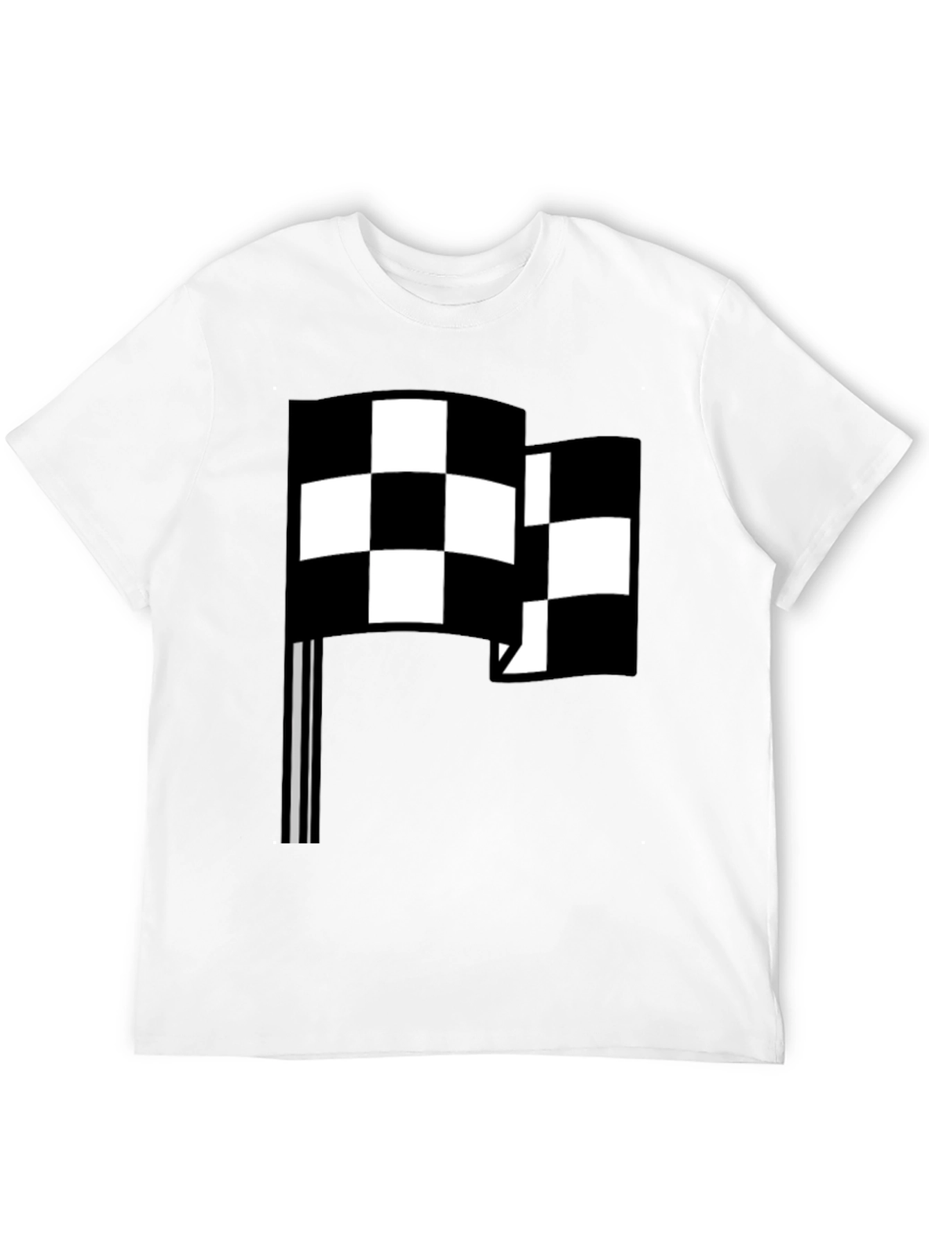 Checkered Flag Graphic Tee - Racing Fan Style