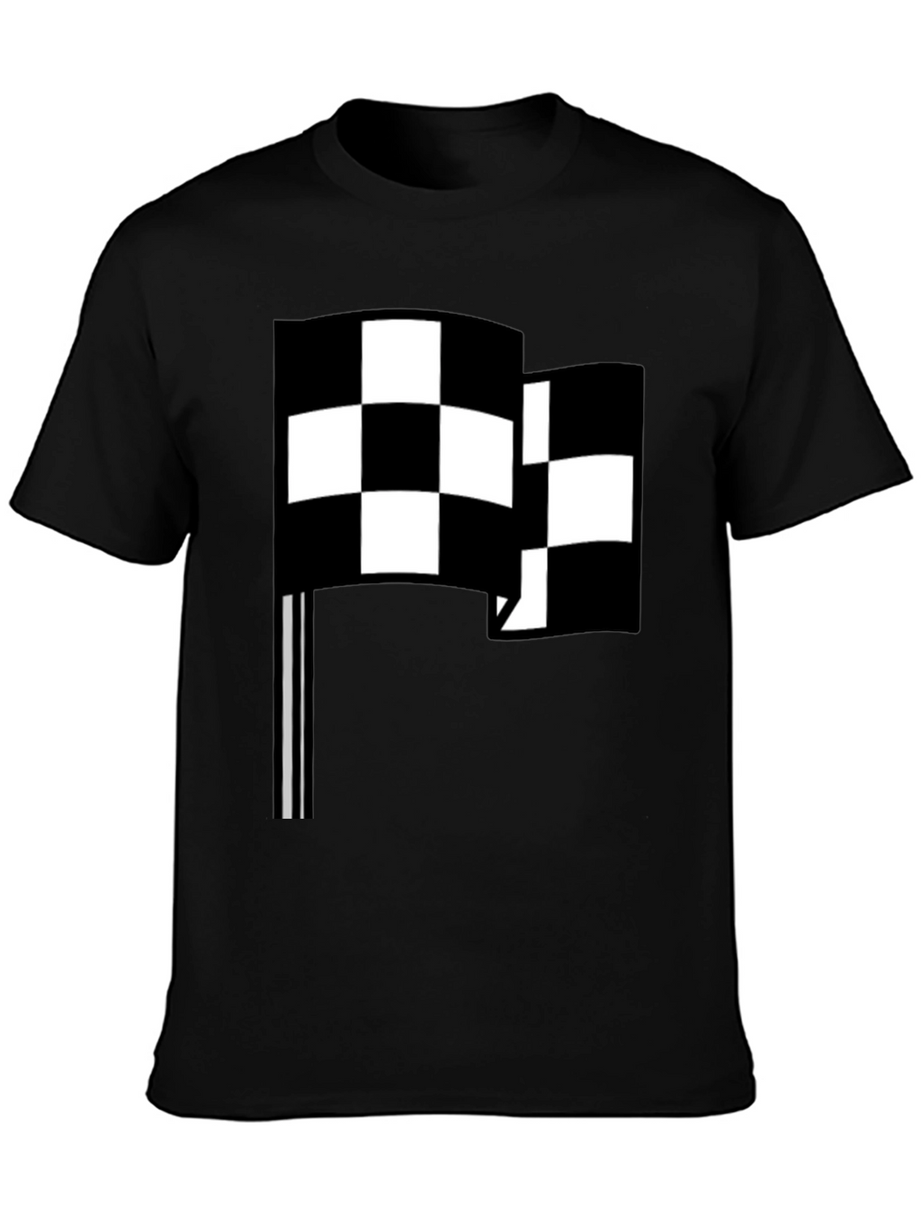 Checkered Flag Graphic Tee - Racing Fan Style