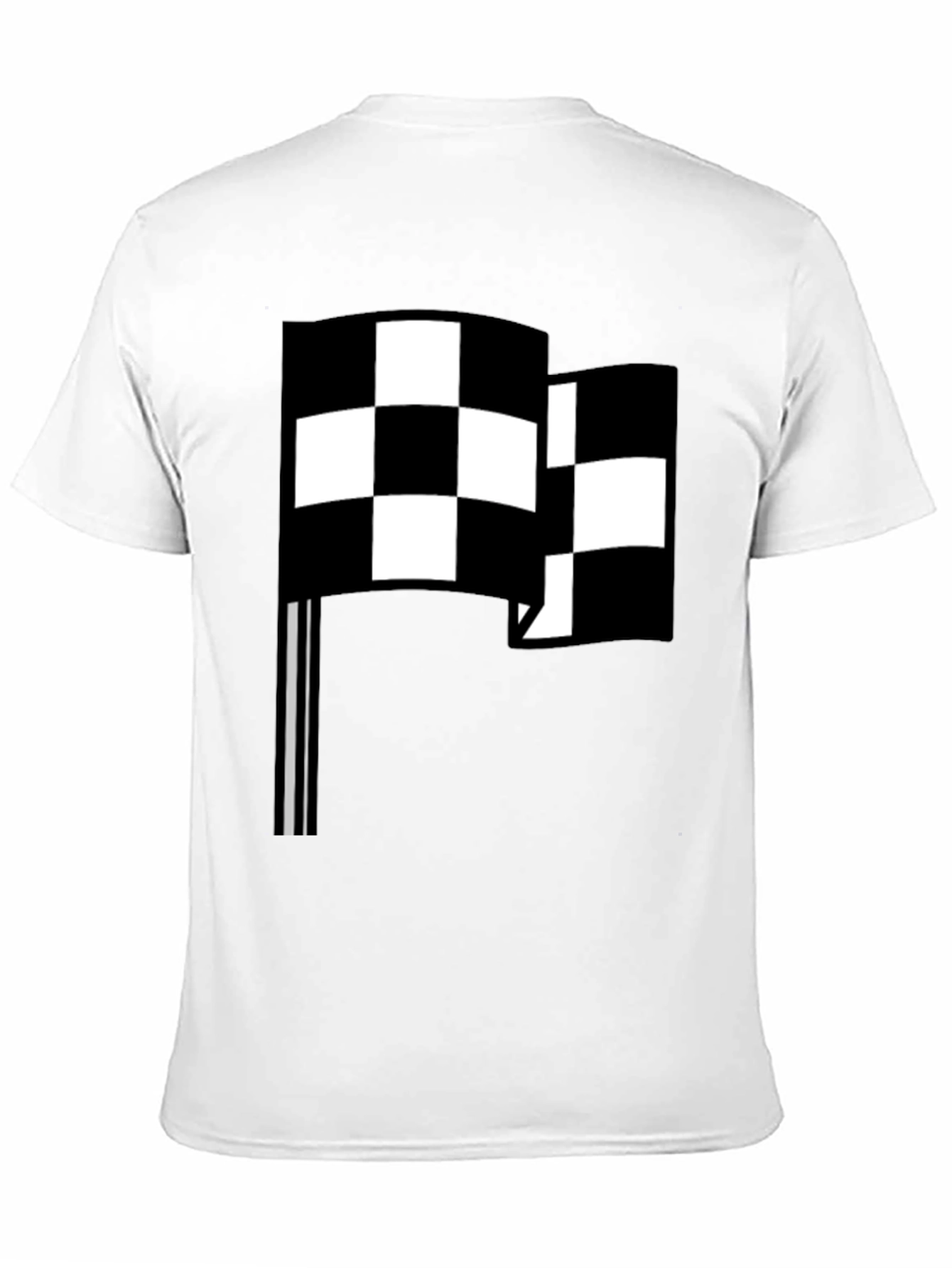 Checkered Flag Graphic Tee - Racing Fan Style